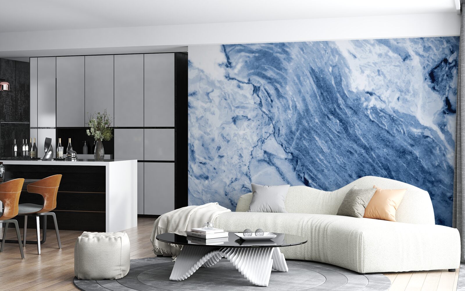 Fototapet formațiuni de iarnă din apă înghețată