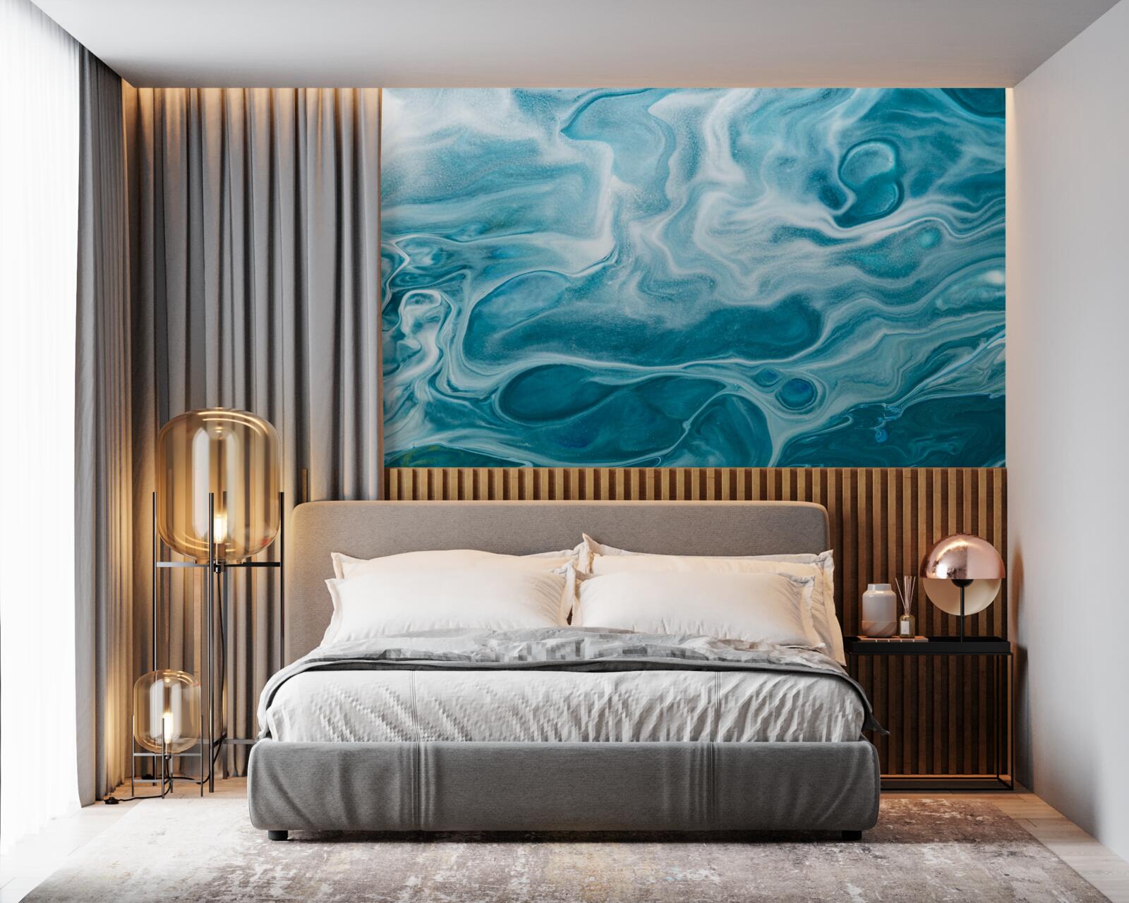Fototapet nuanță subtilă turcoaz de marmură