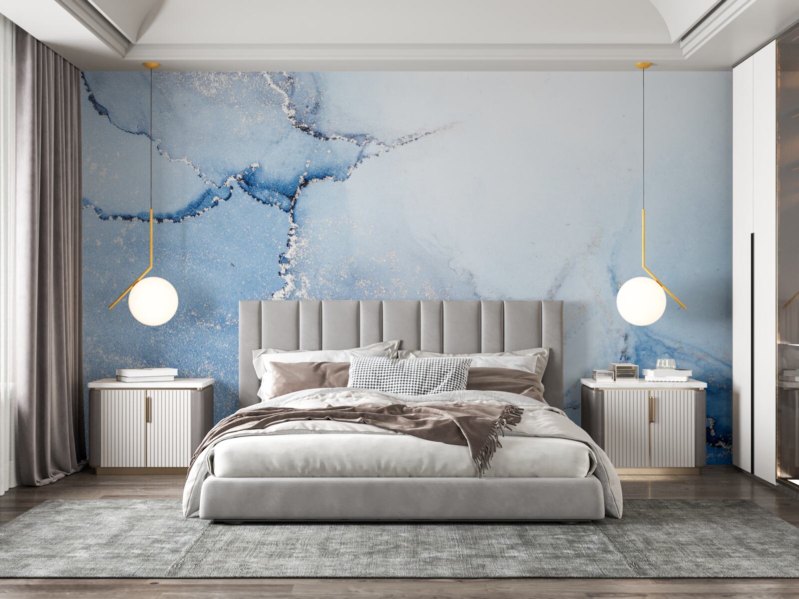 Fototapet fundal abstract în tonuri albastre moi