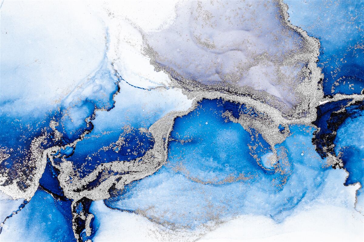 Fototapet fundal abstract extravagant într-o nuanță albastră