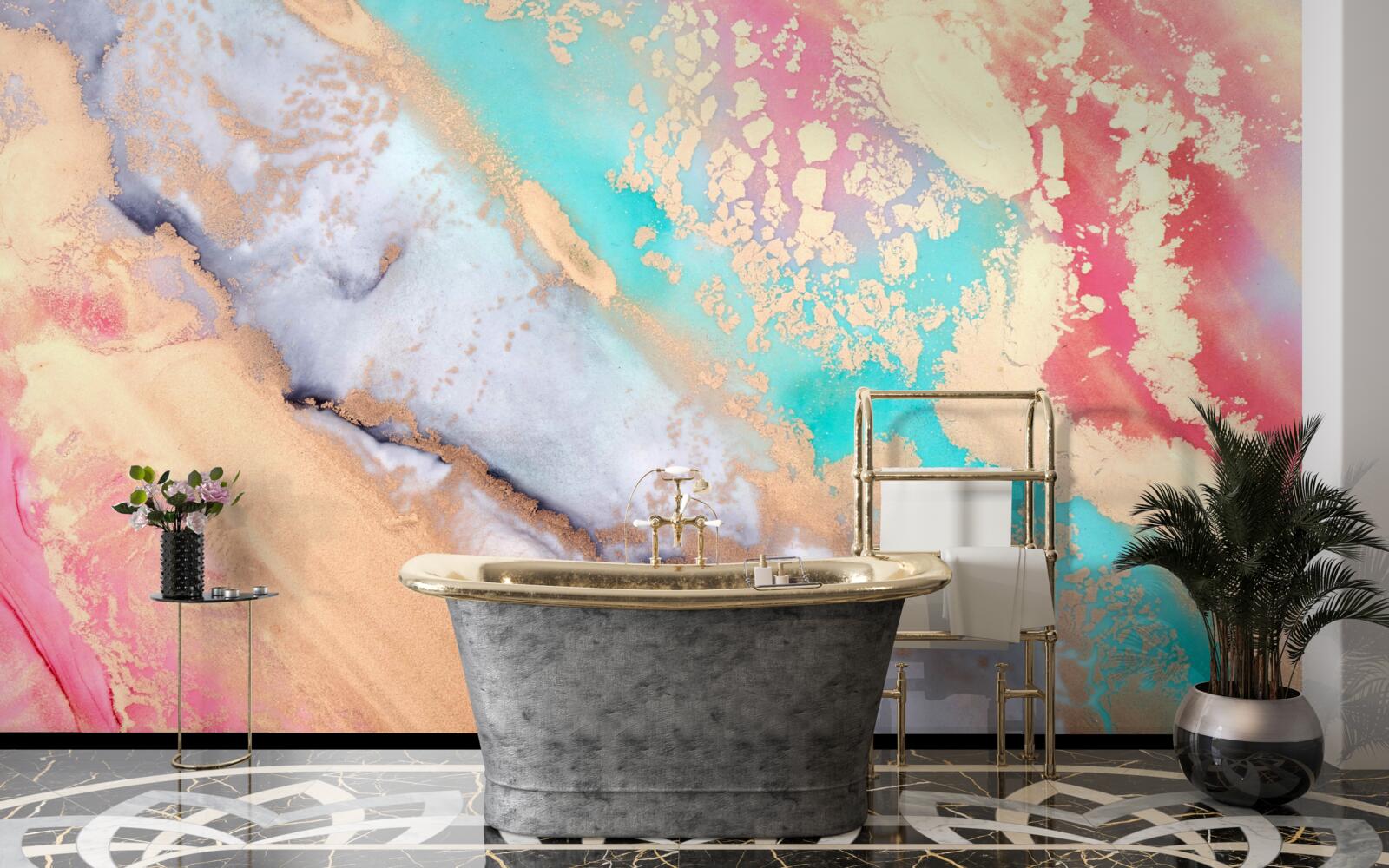 Fototapet cerneală de acuarelă ușoară