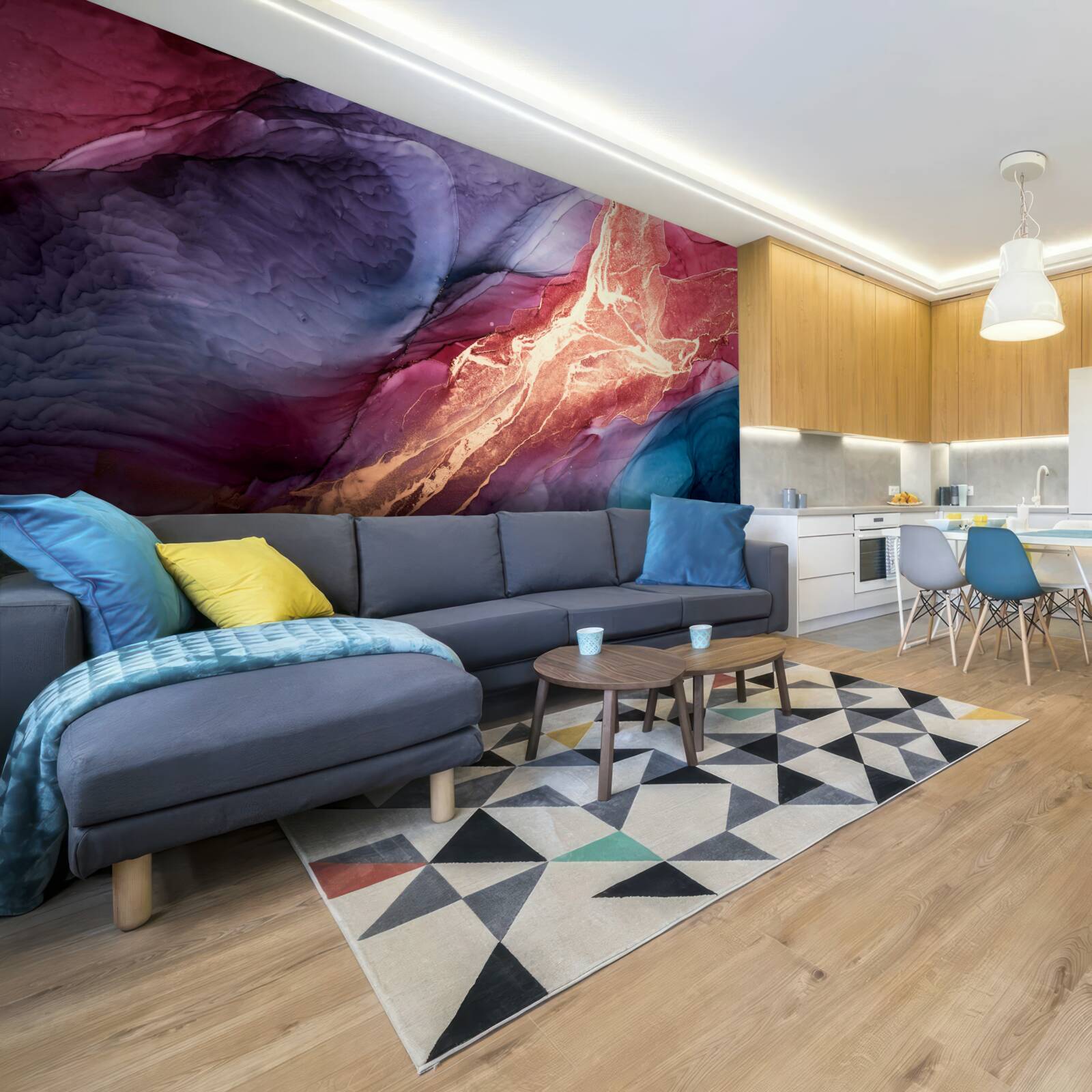 Fototapet fum deschis la culoare