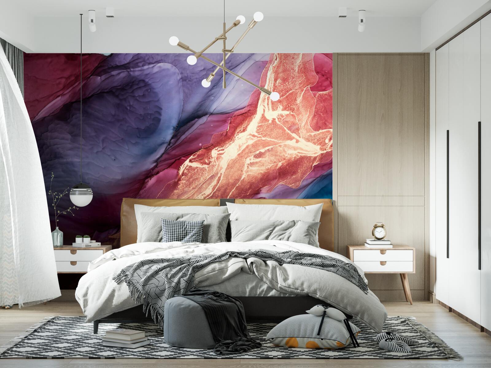 Fototapet fum deschis la culoare