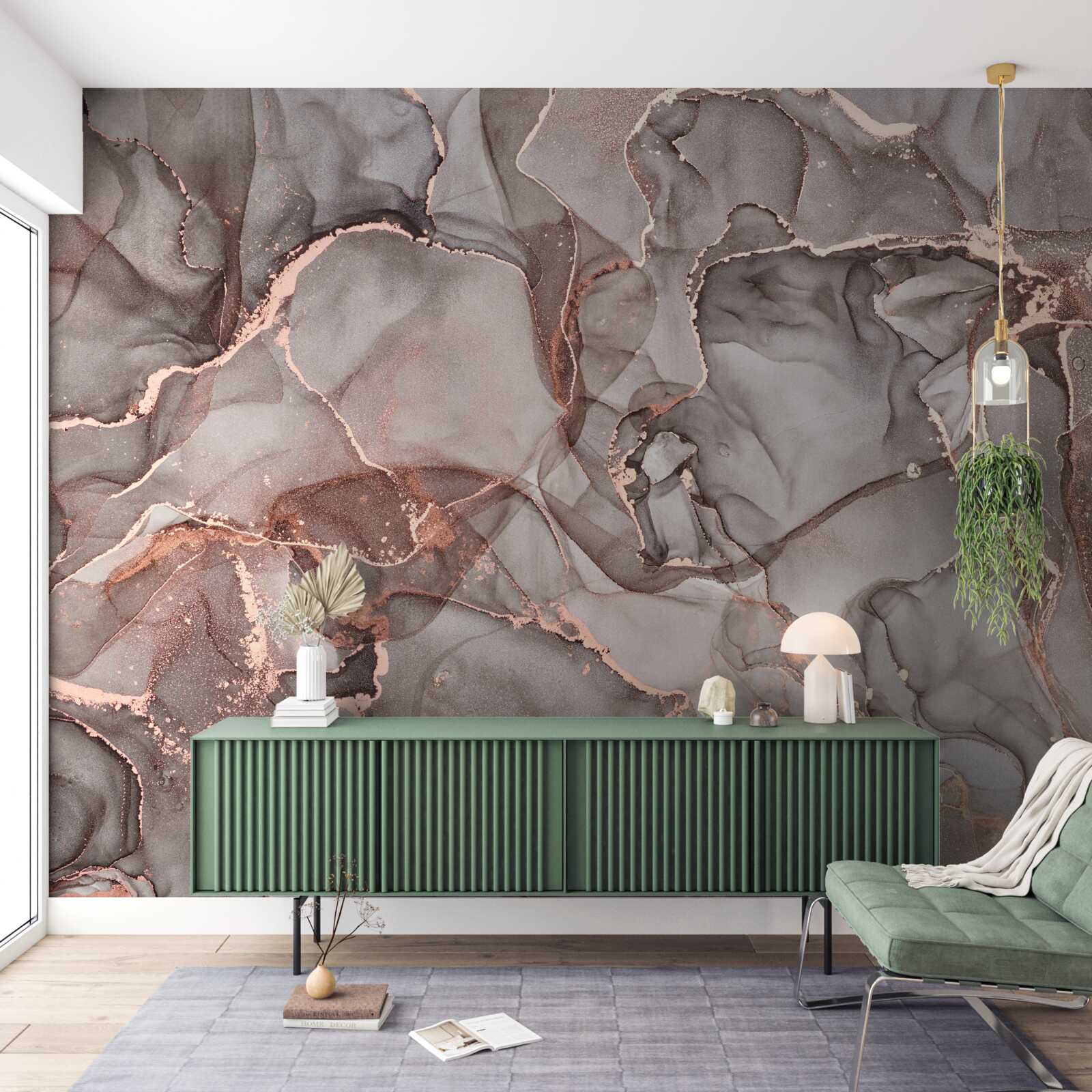 Fototapet lichid argintiu umed