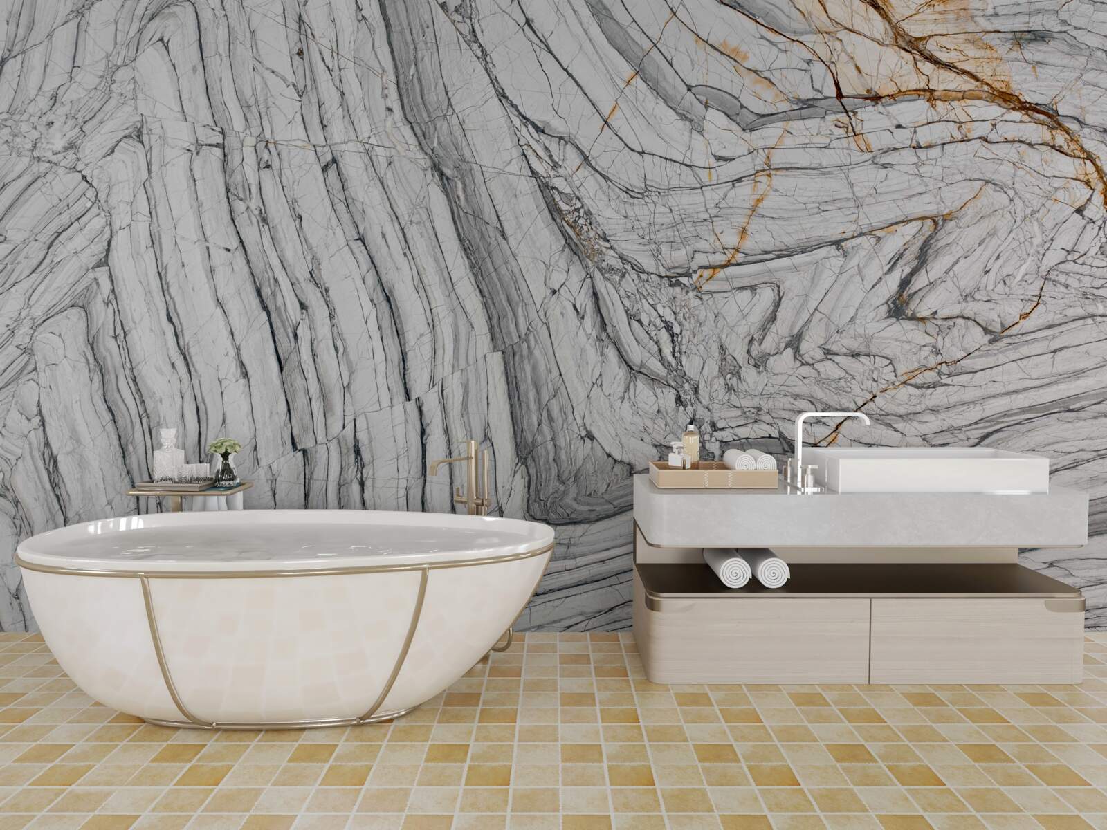 Fototapet aliajul conține cuarțit