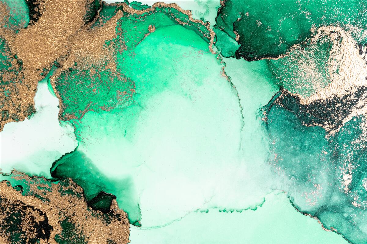 Fototapet fundal abstract verde auriu