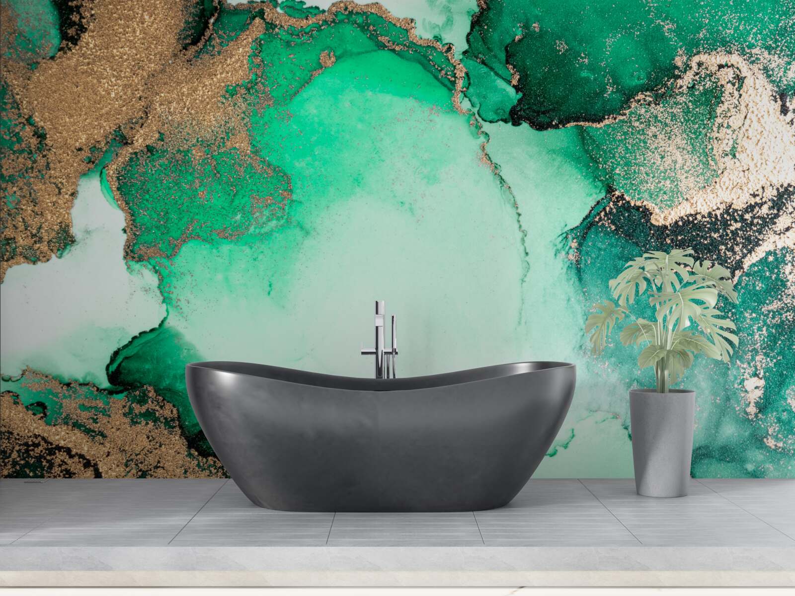 Fototapet fundal abstract verde auriu