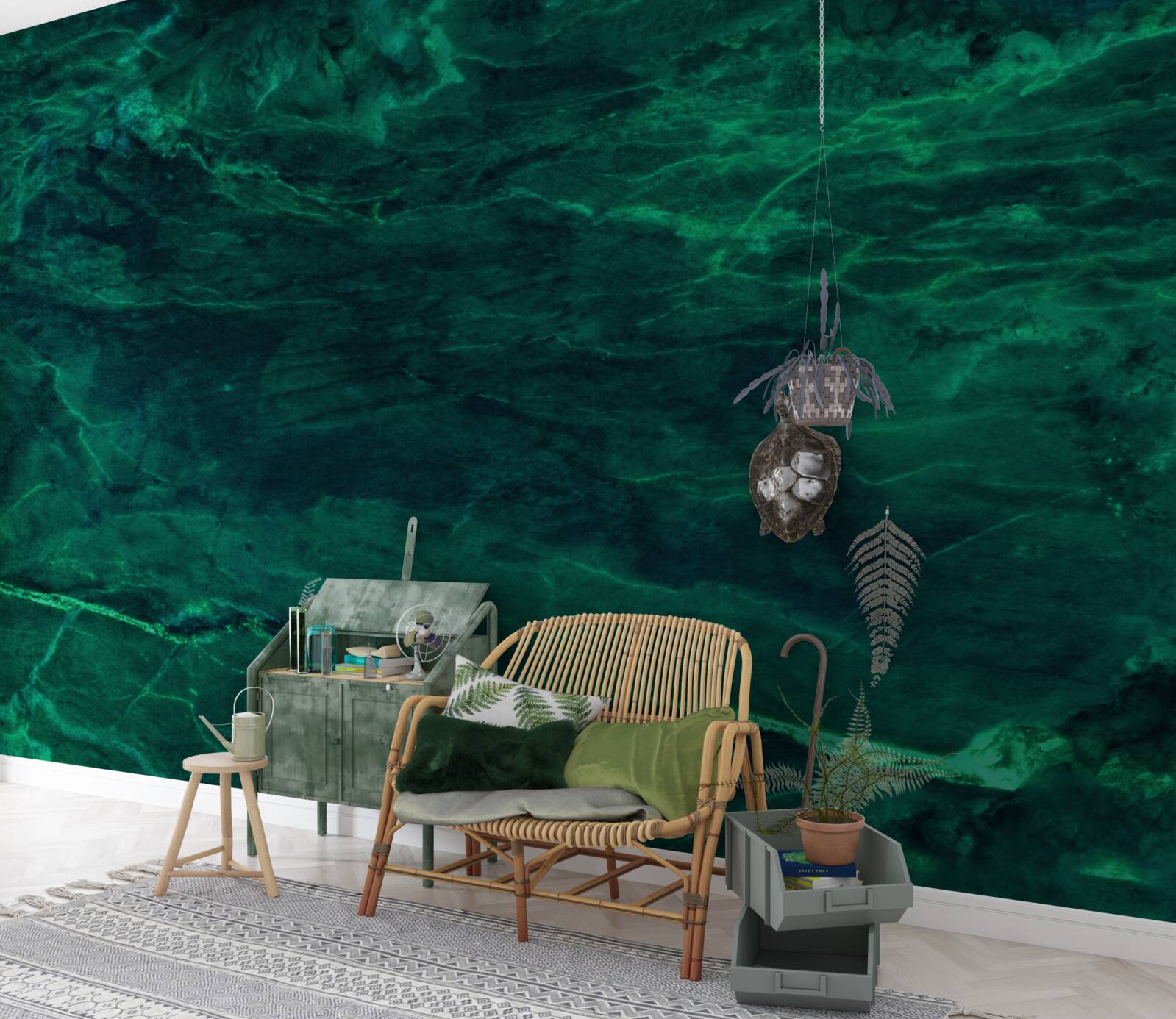 Fototapet marmură verde închis