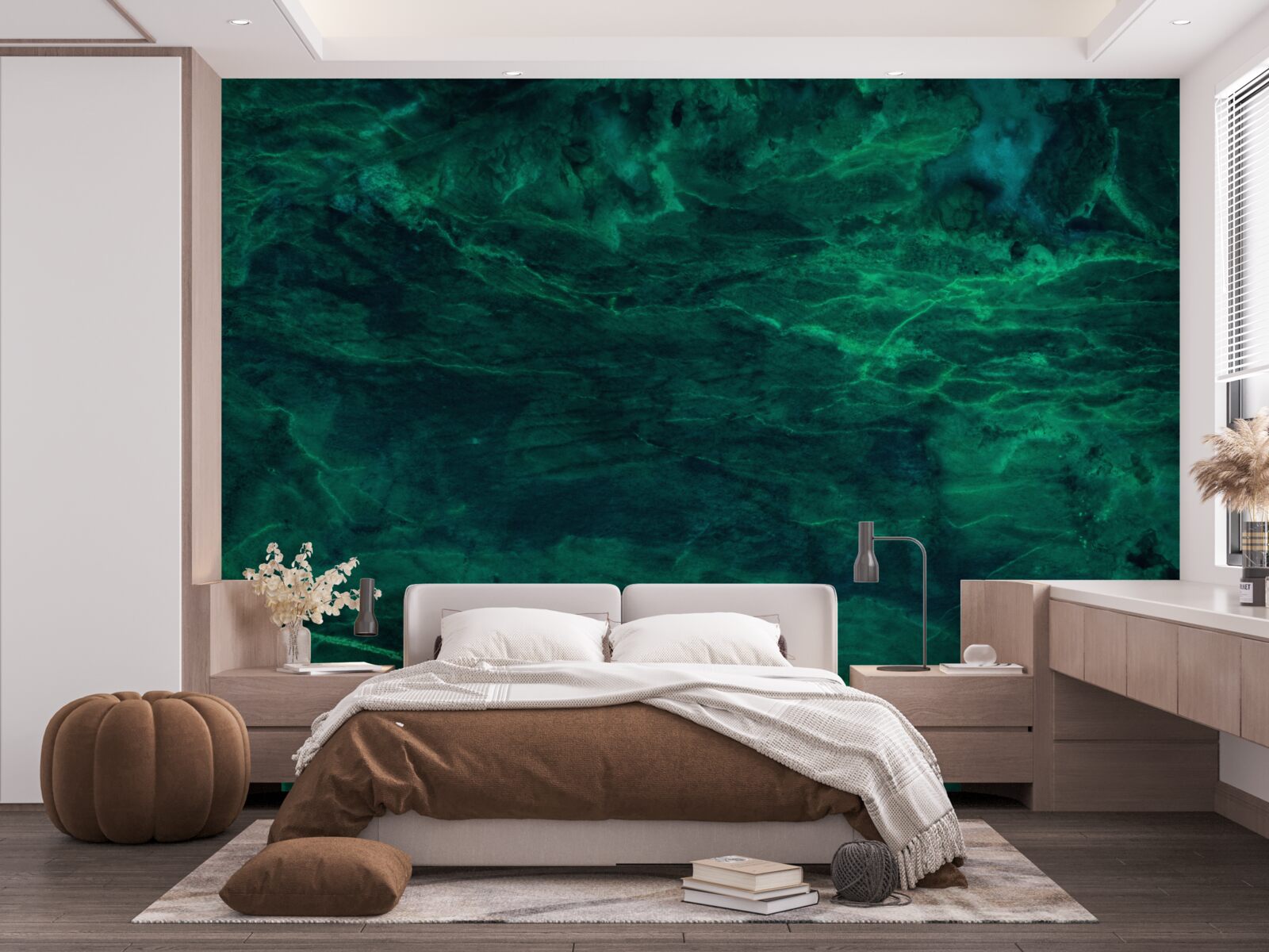 Fototapet marmură verde închis