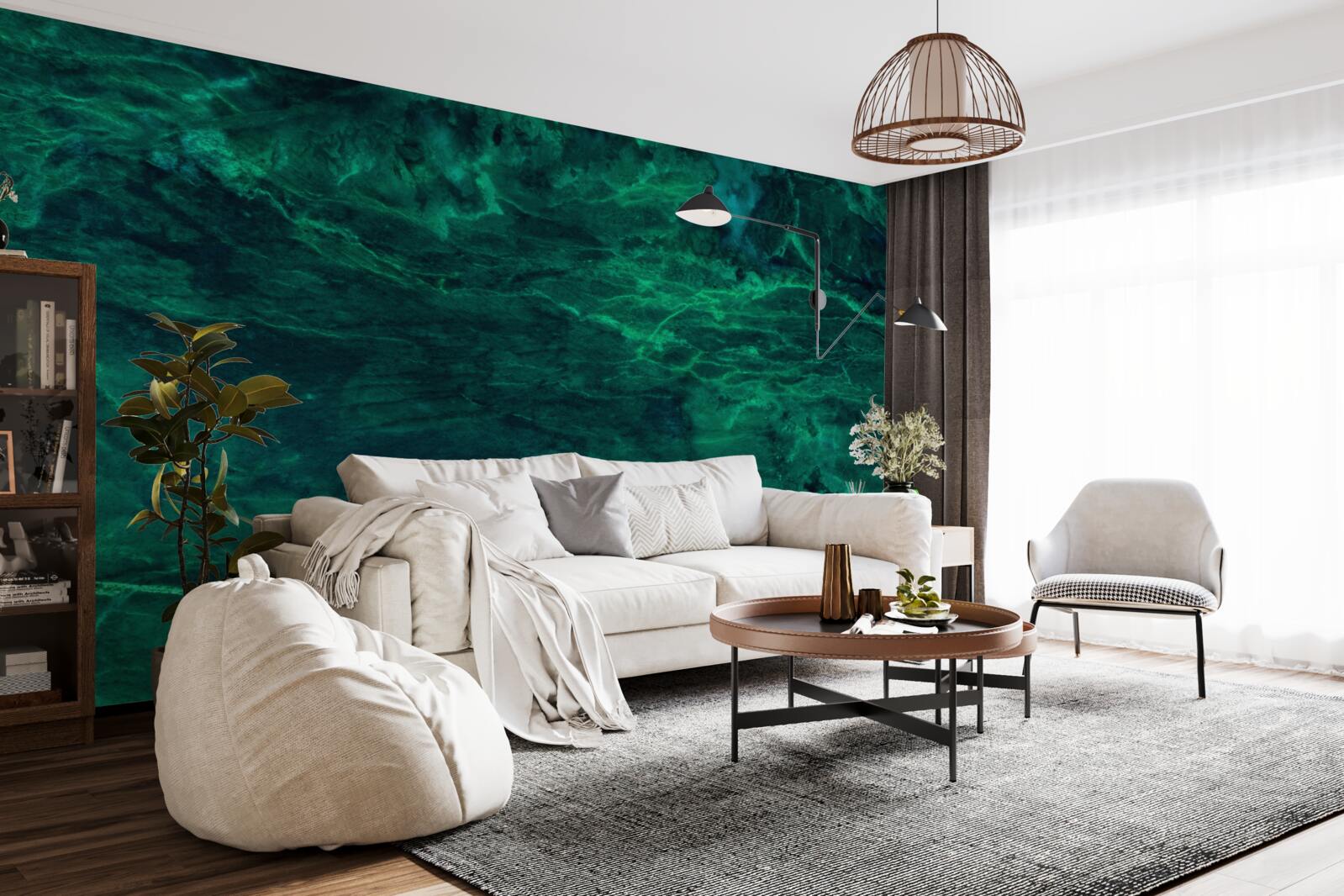 Fototapet marmură verde închis