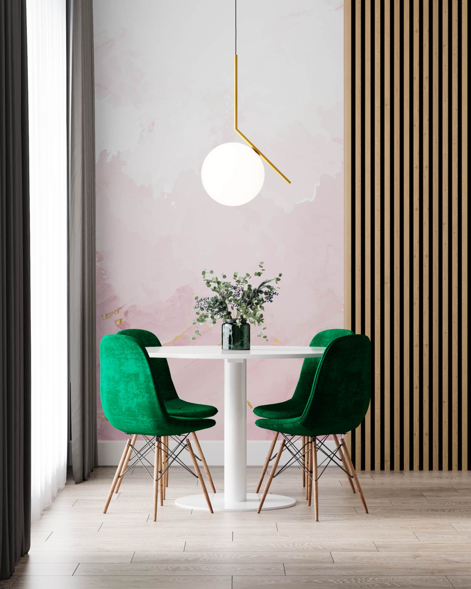 Fototapet marmură în nuanțe moi de alb și roz