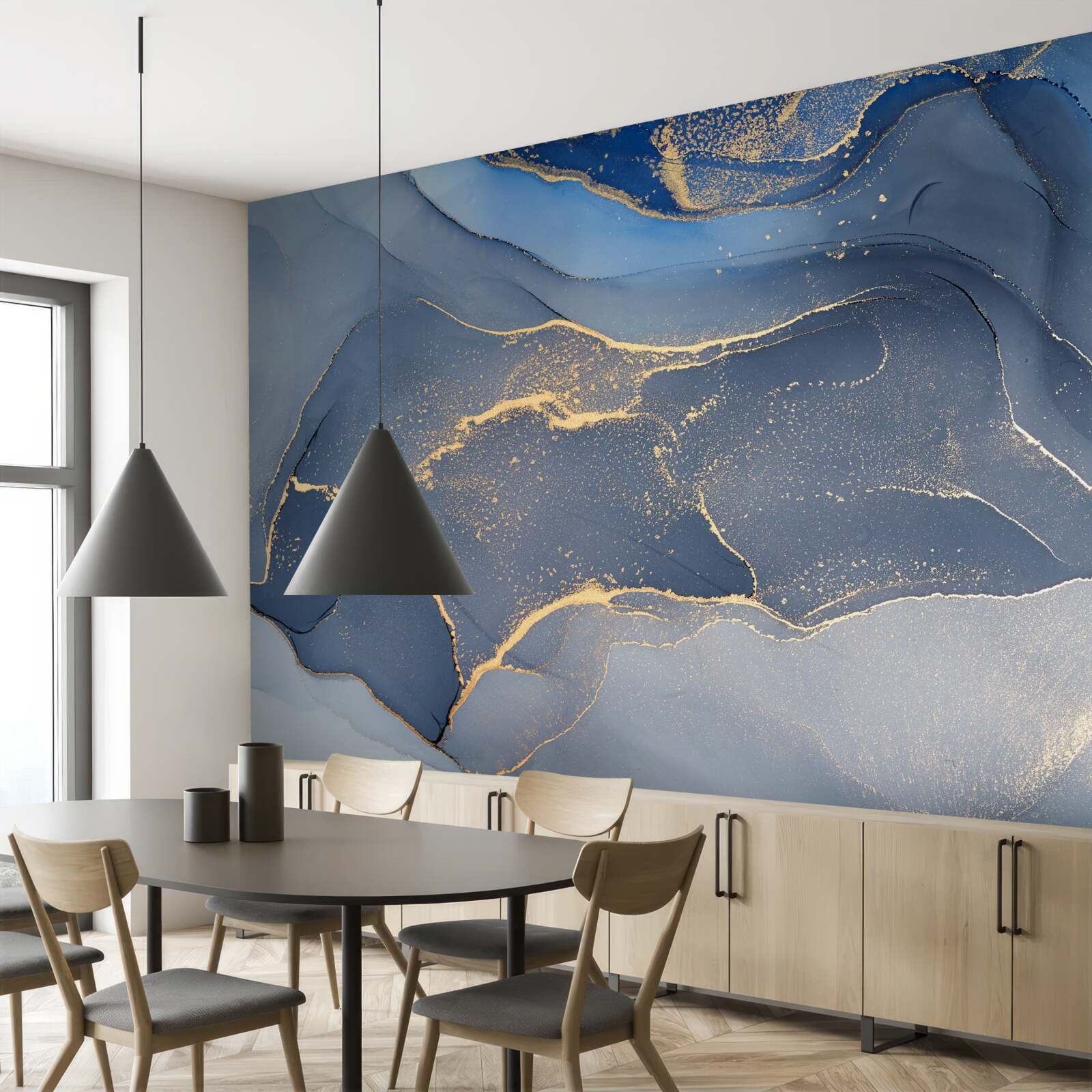 Fototapet gri-albastru mare de piatră