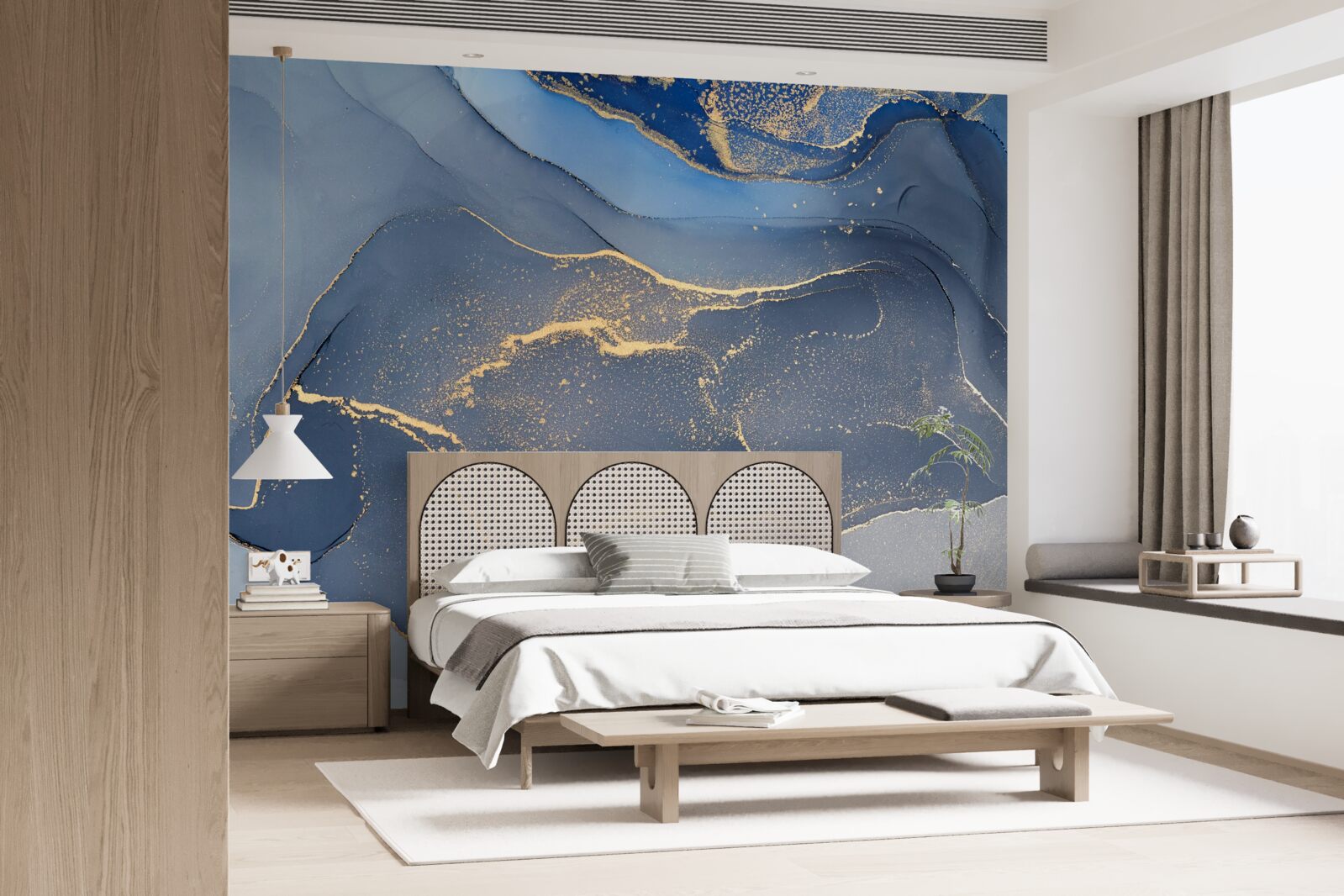 Fototapet gri-albastru mare de piatră