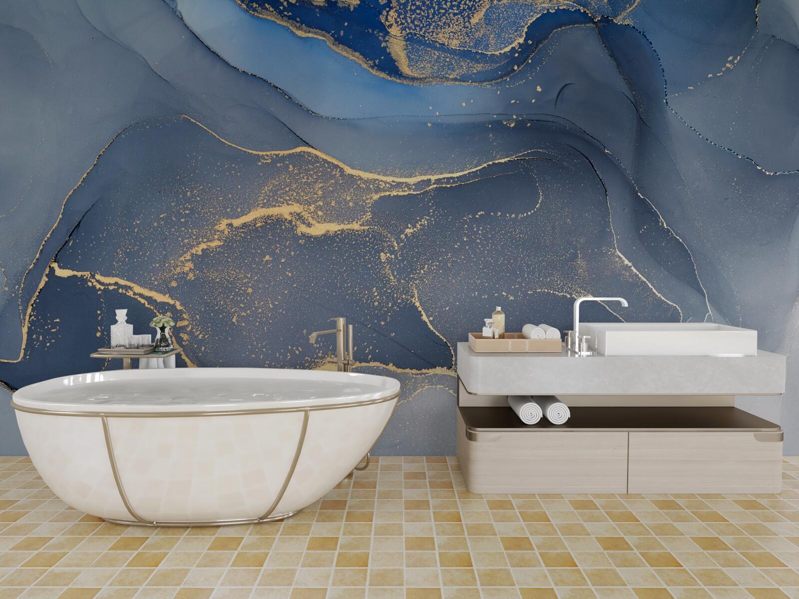 Fototapet gri-albastru mare de piatră