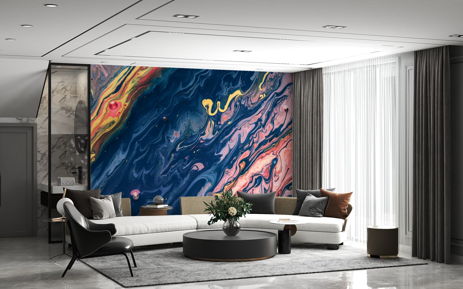 Fototapet pete grele de ulei