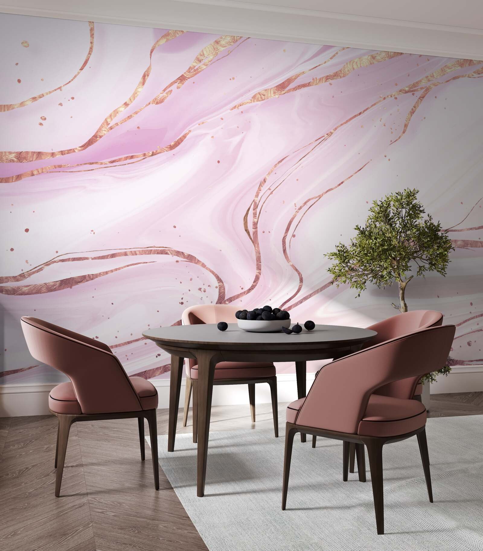 Fototapet marmură într-o nuanță roz prăfuit