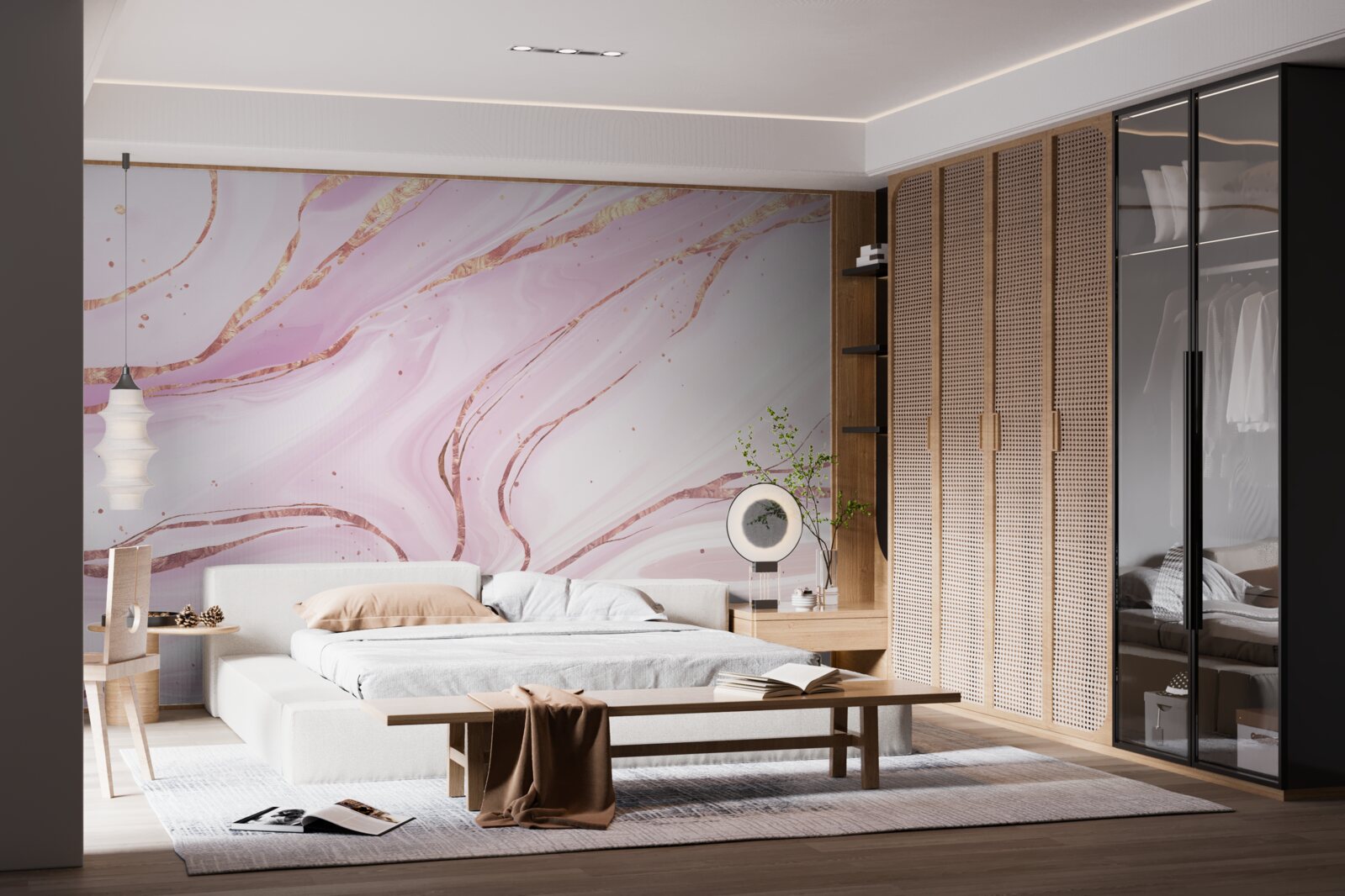 Fototapet marmură într-o nuanță roz prăfuit