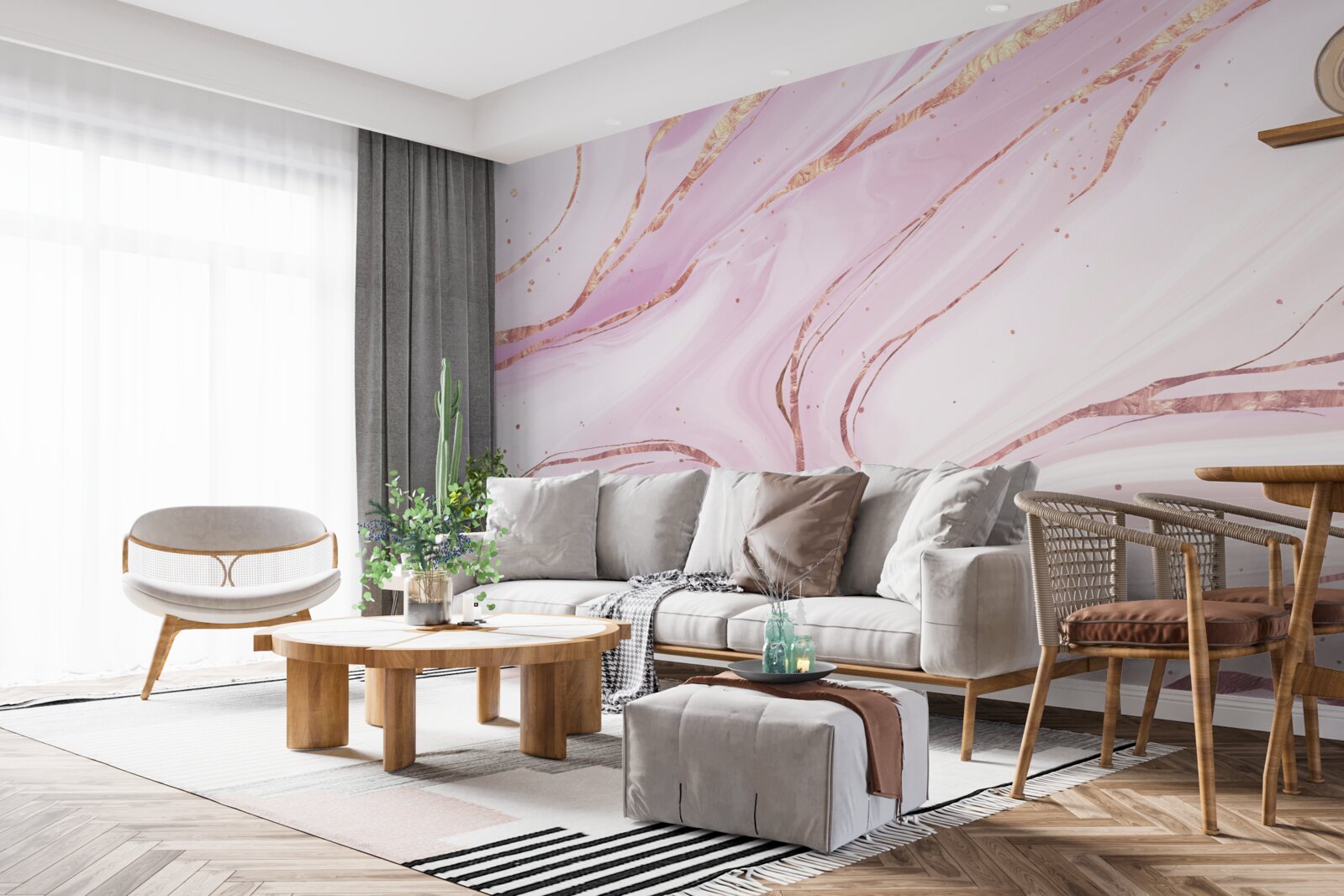 Fototapet marmură într-o nuanță roz prăfuit