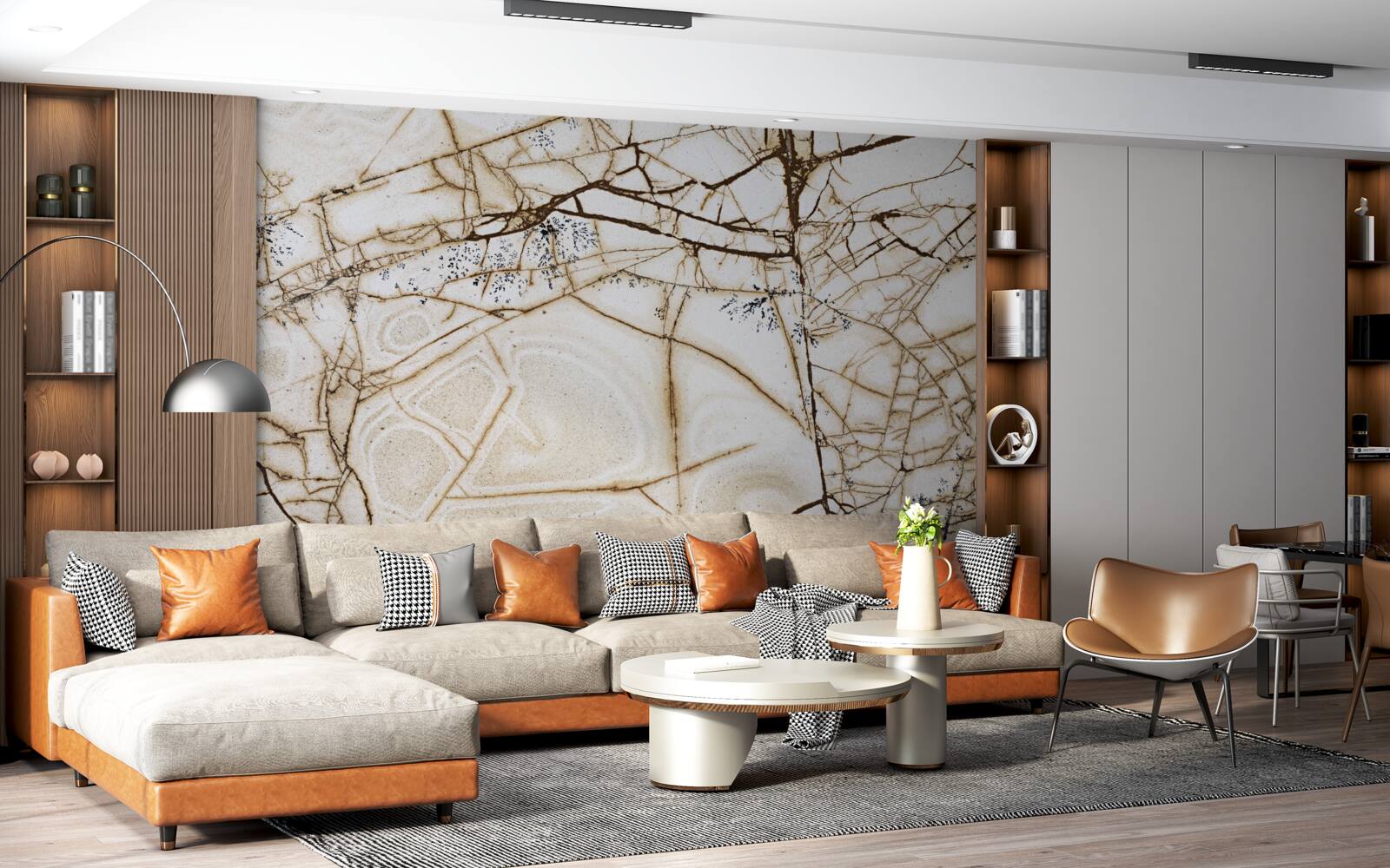 Fototapet fundal cu marmură de lumină crăpată