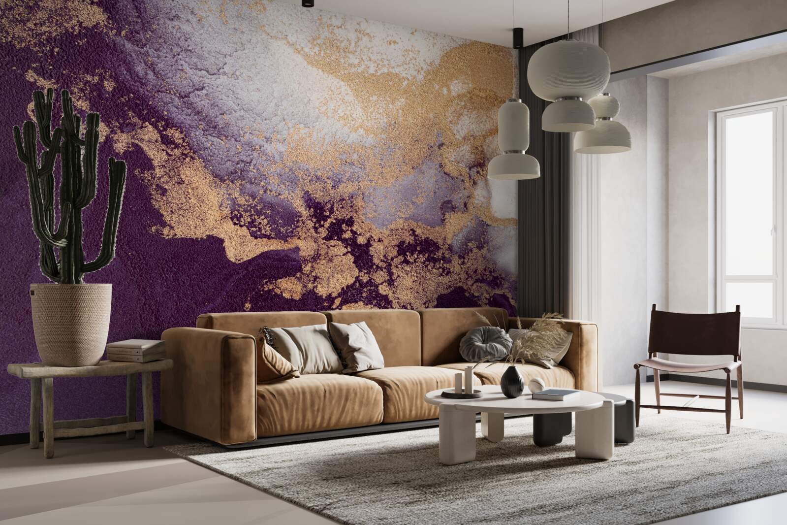 Fototapet aur și violet imagine