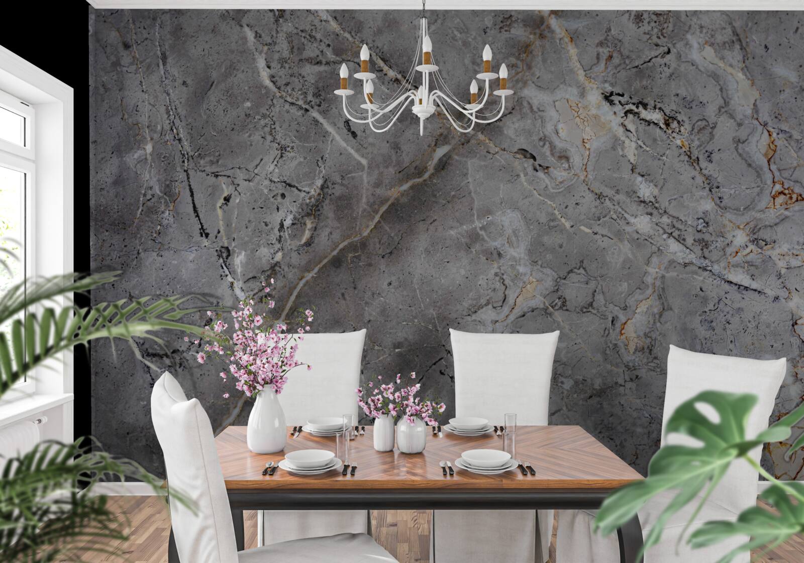 Fototapet marmură gri textură brută