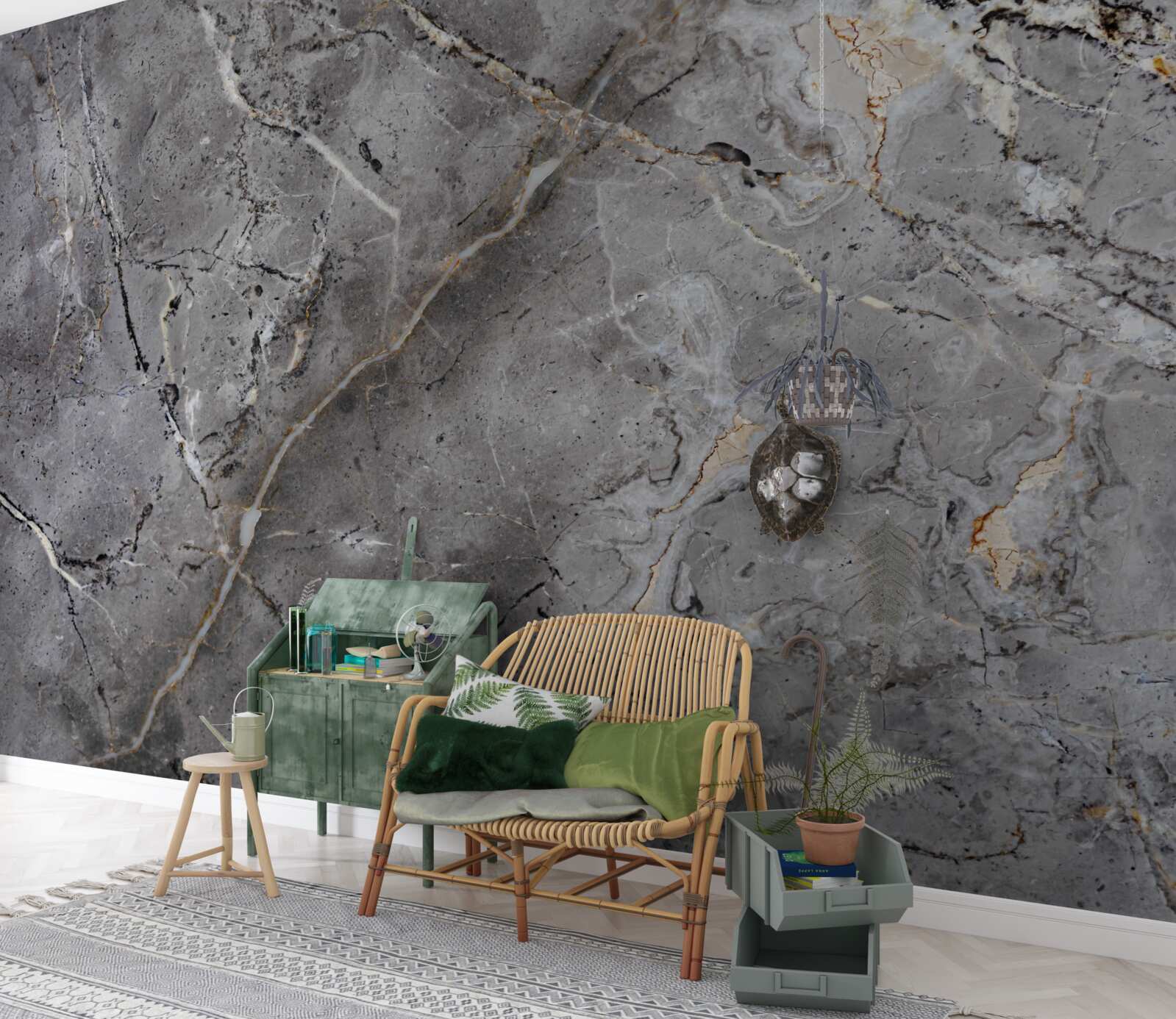 Fototapet marmură gri textură brută