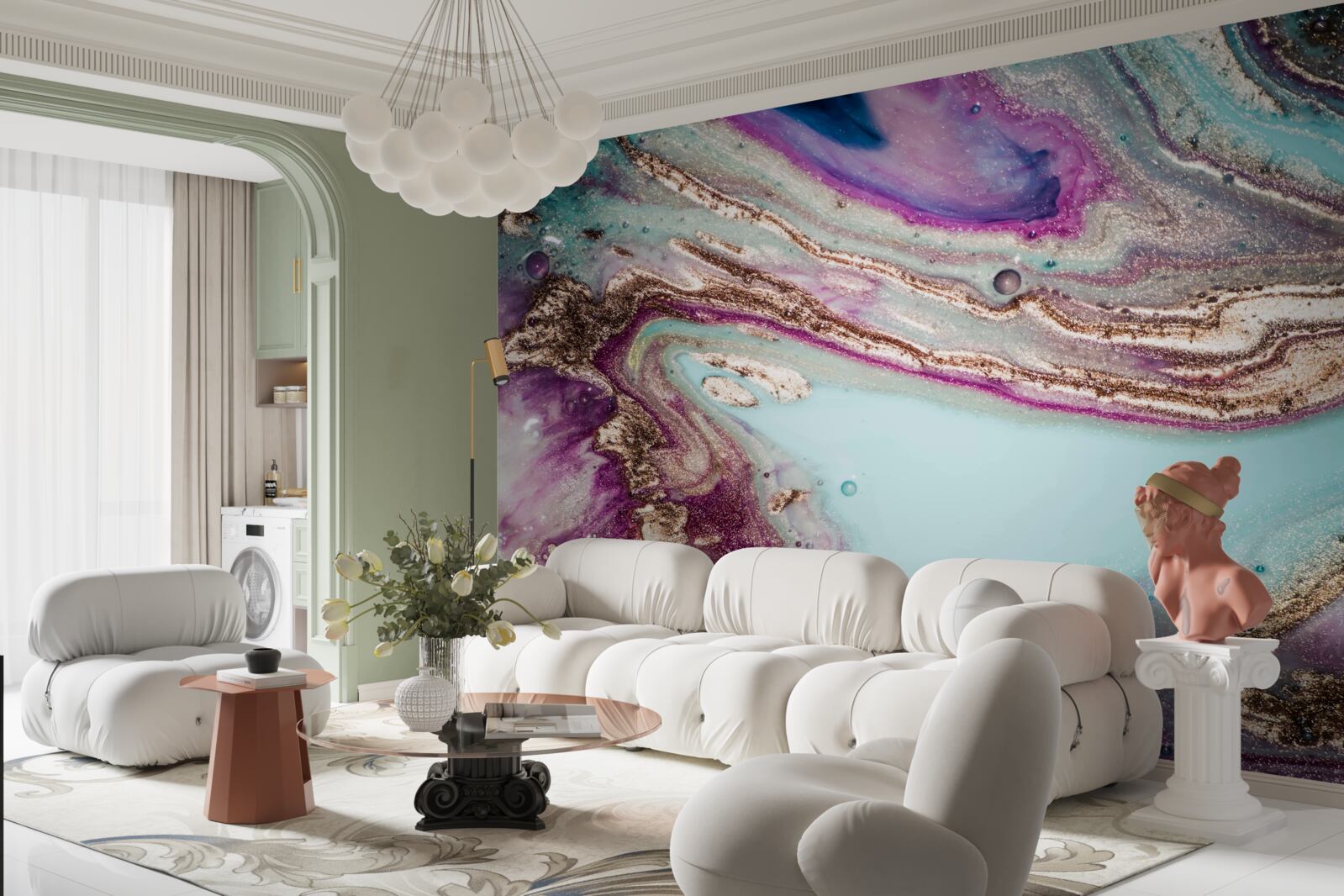 Fototapet lichide clare, esențiale