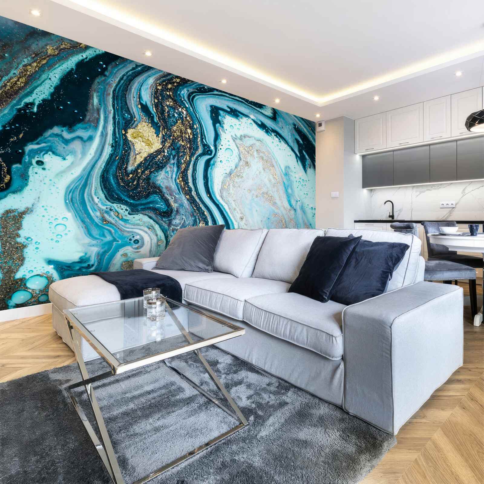 Fototapet imitație de piatră turcoaz