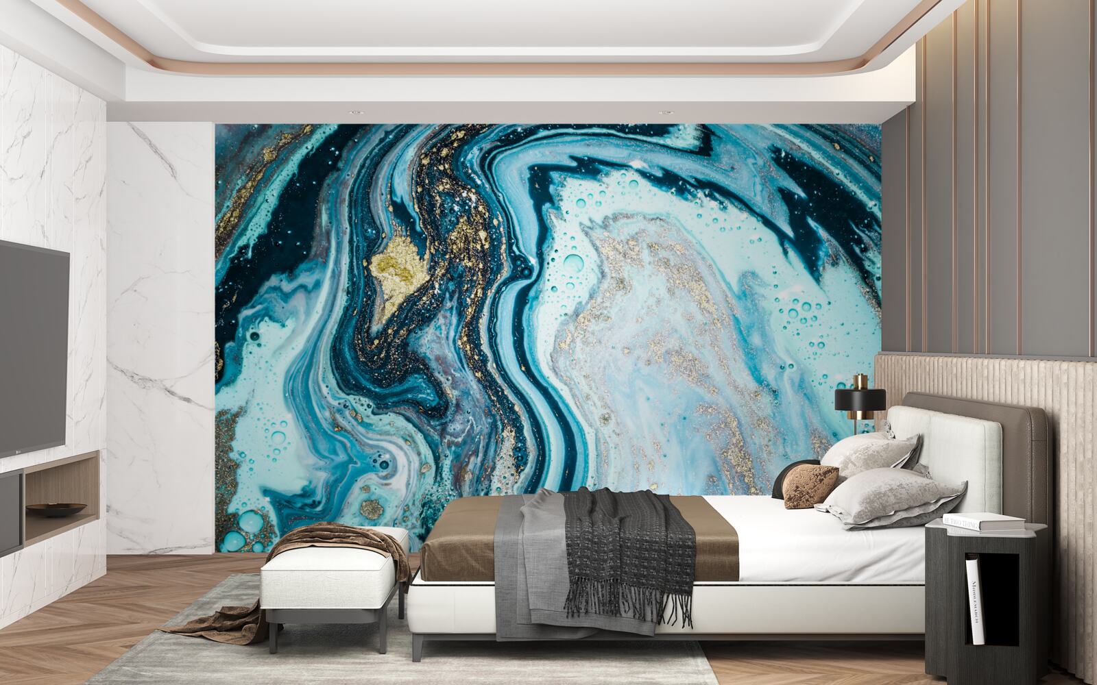 Fototapet imitație de piatră turcoaz