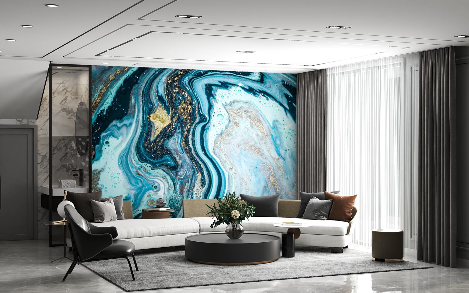 Fototapet imitație de piatră turcoaz