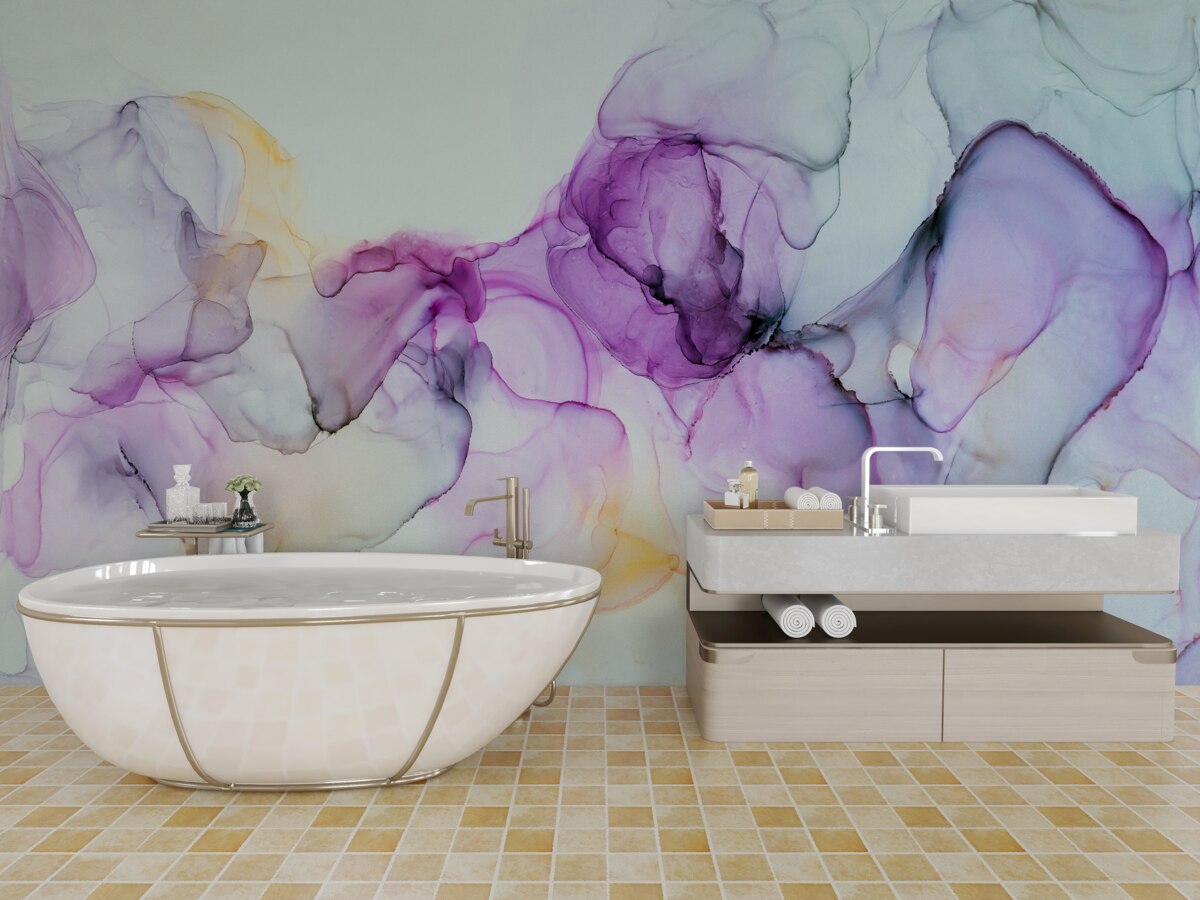 Fototapet pete de vopsea acuarelă