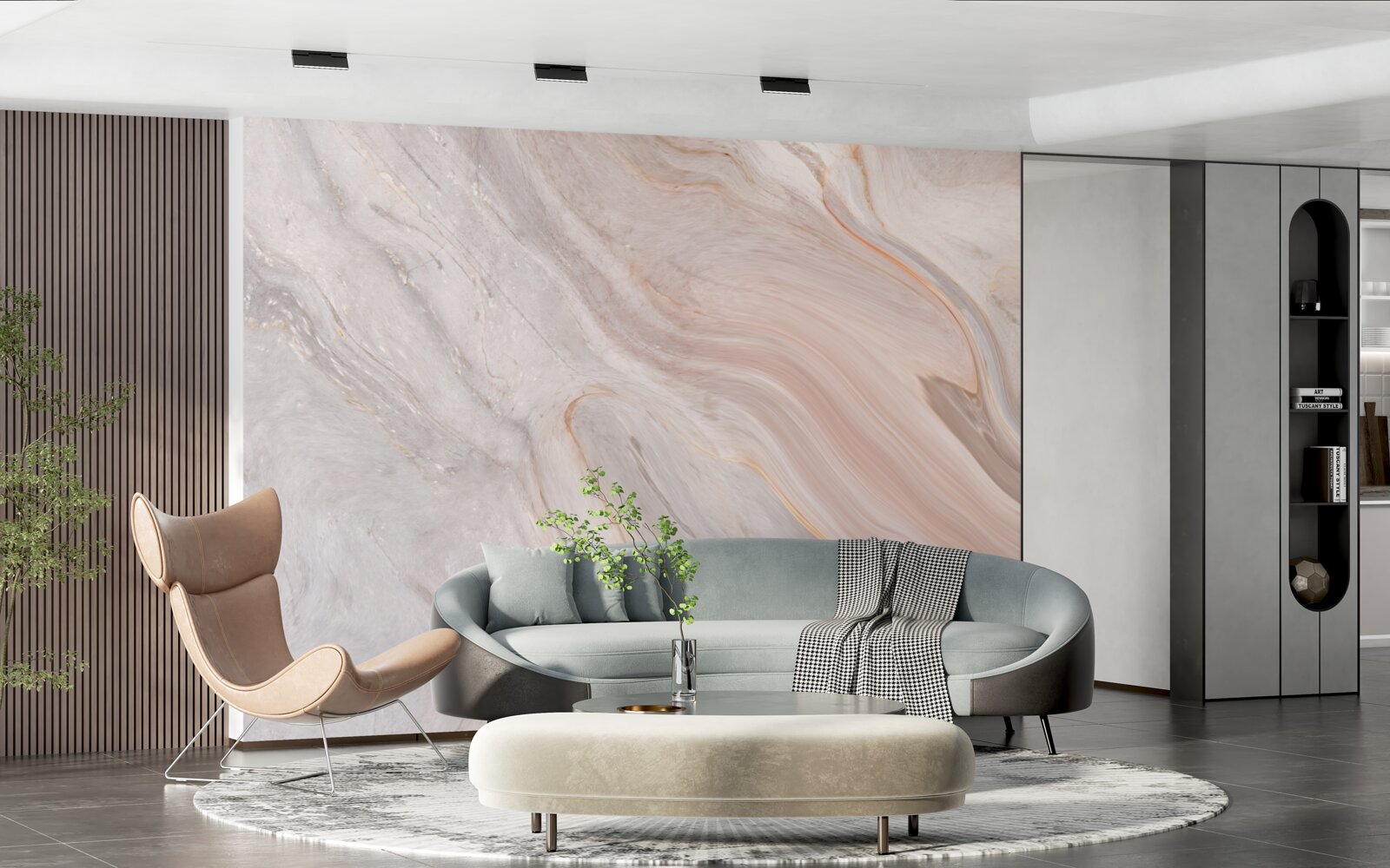 Fototapet marmură moale în nuanțe de pudră