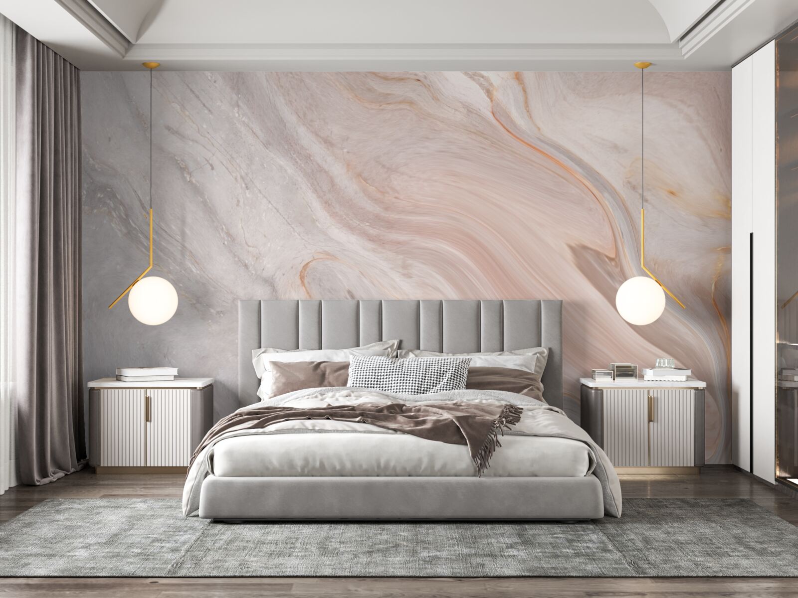 Fototapet marmură moale în nuanțe de pudră