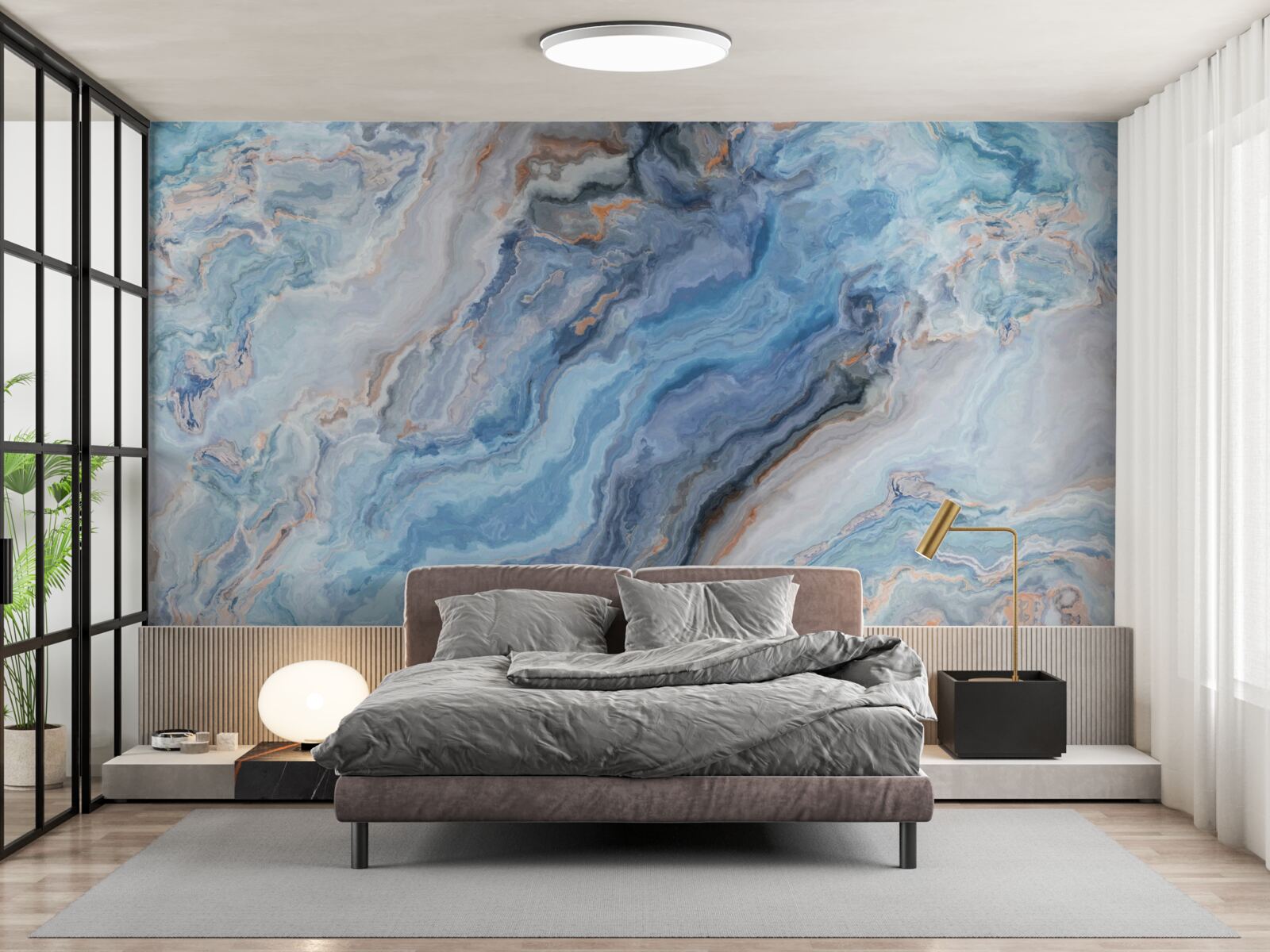 Fototapet fundal de marmură cu nuanță albăstruie