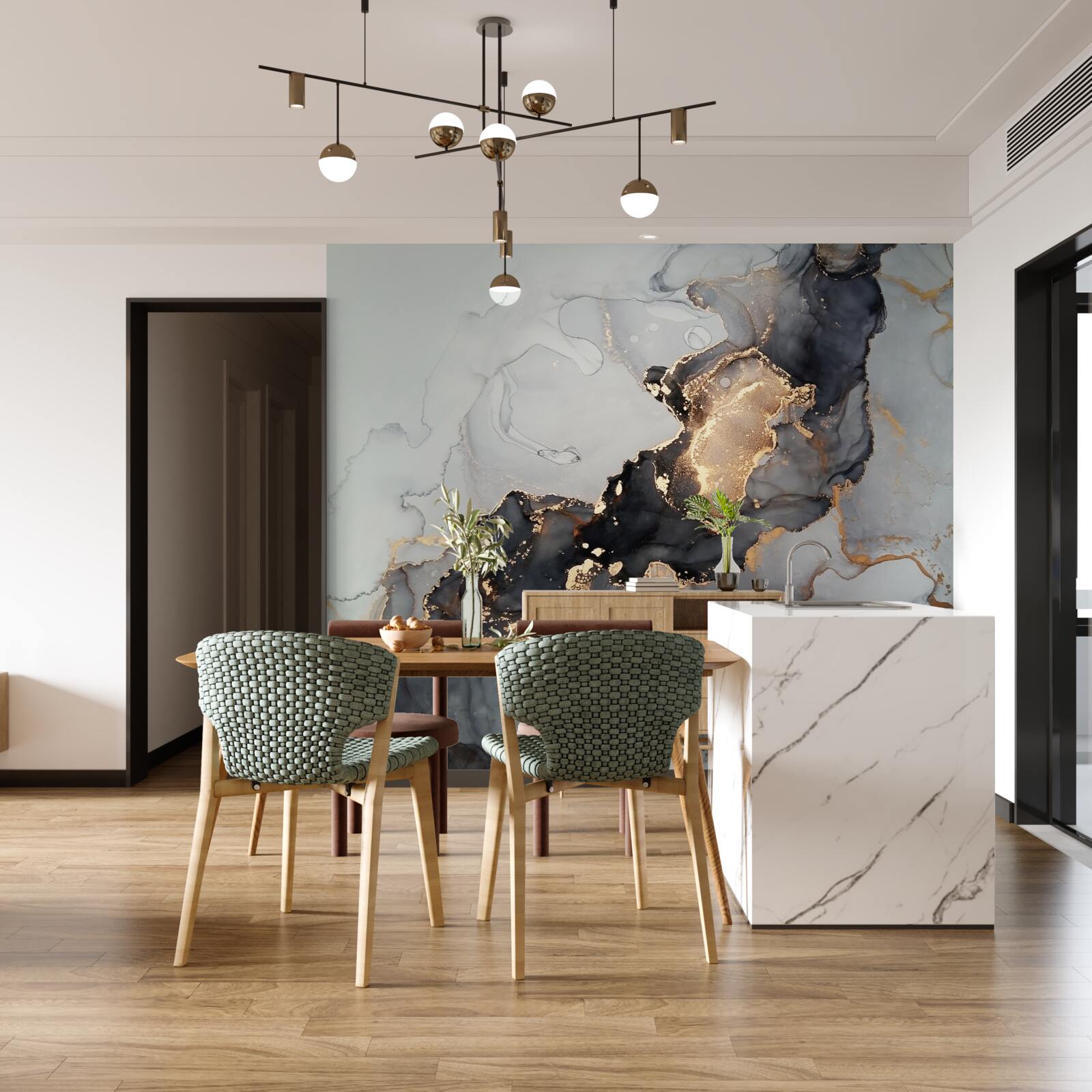 Fototapet fundal elegant gri și negru cu un aspect luxos