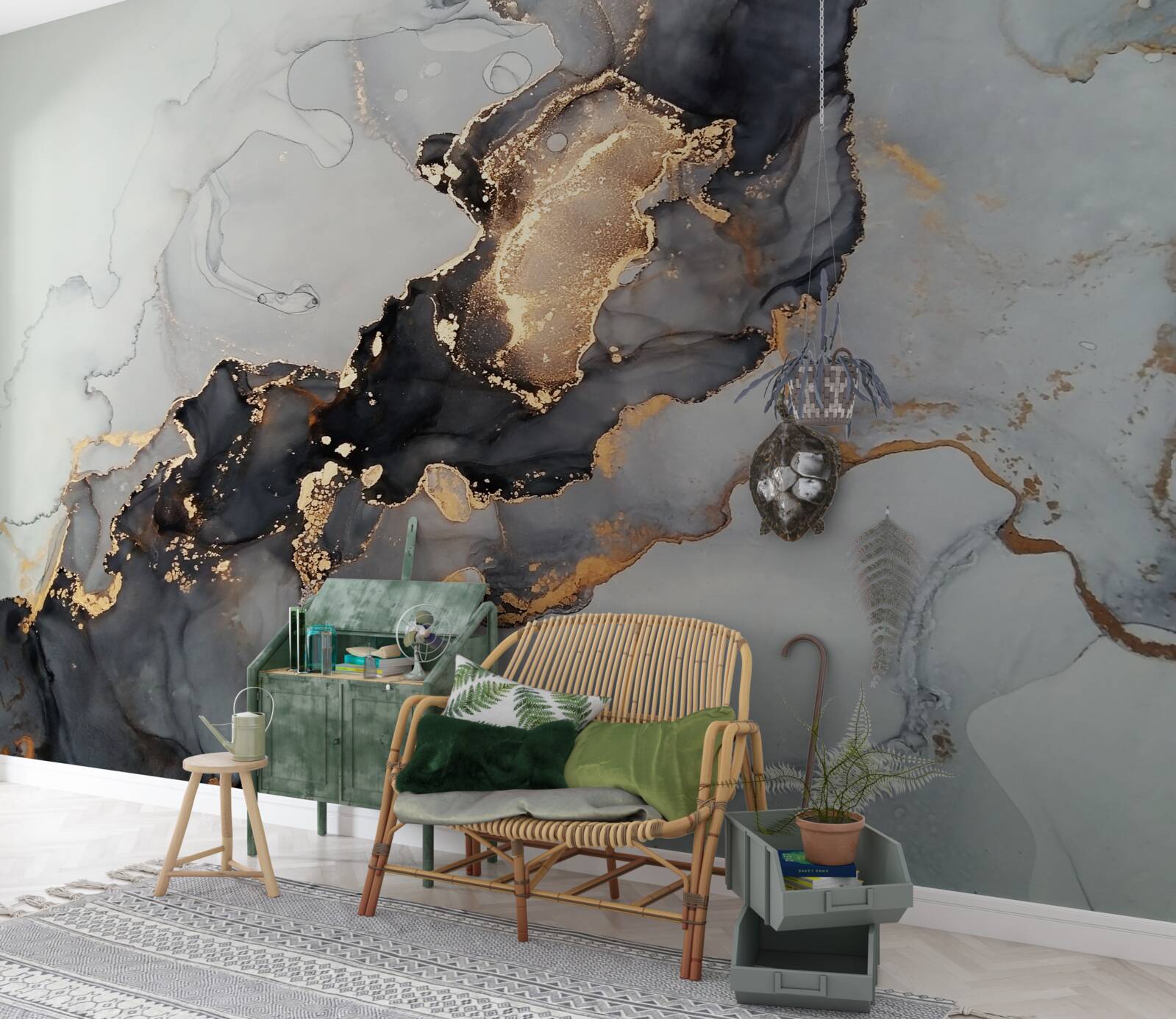 Fototapet fundal elegant gri și negru cu un aspect luxos