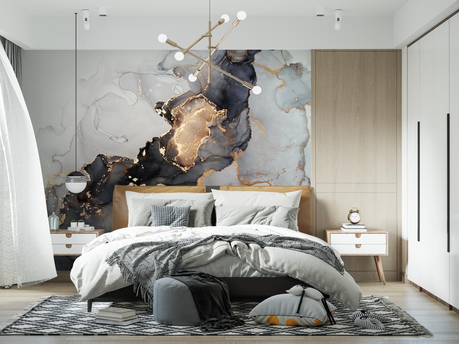 Fototapet fundal elegant gri și negru cu un aspect luxos