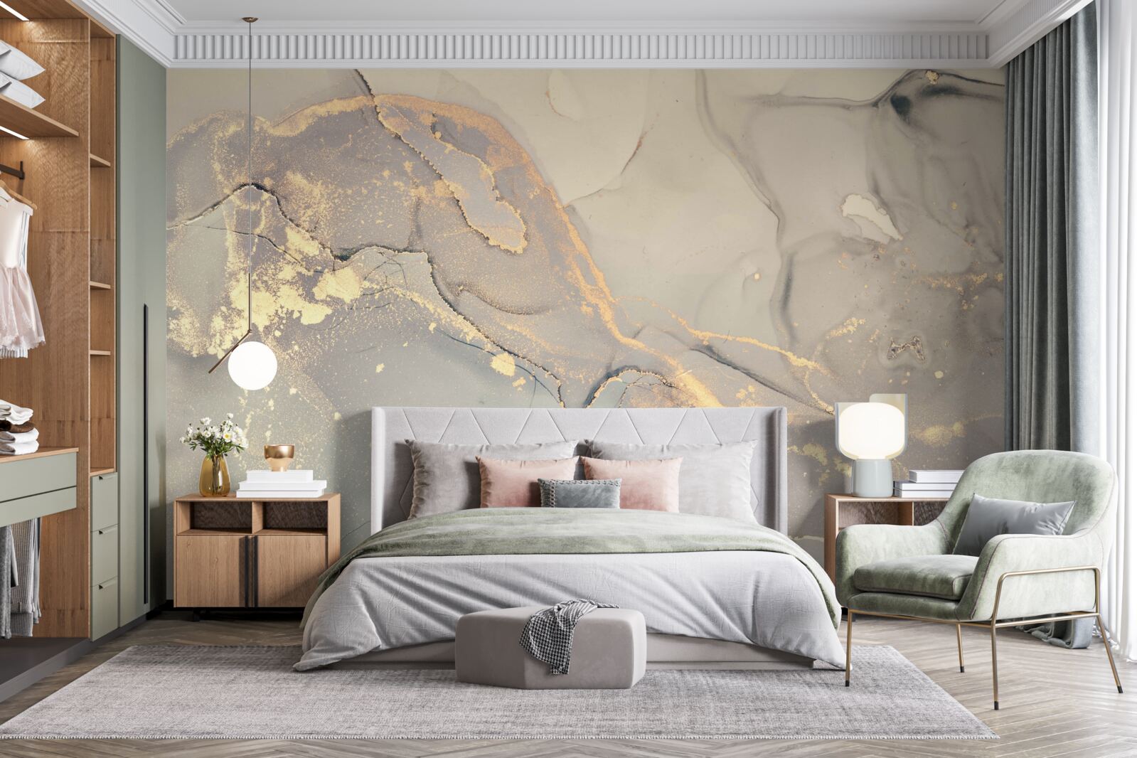 Fototapet fluid artistic pe bază de cerneală