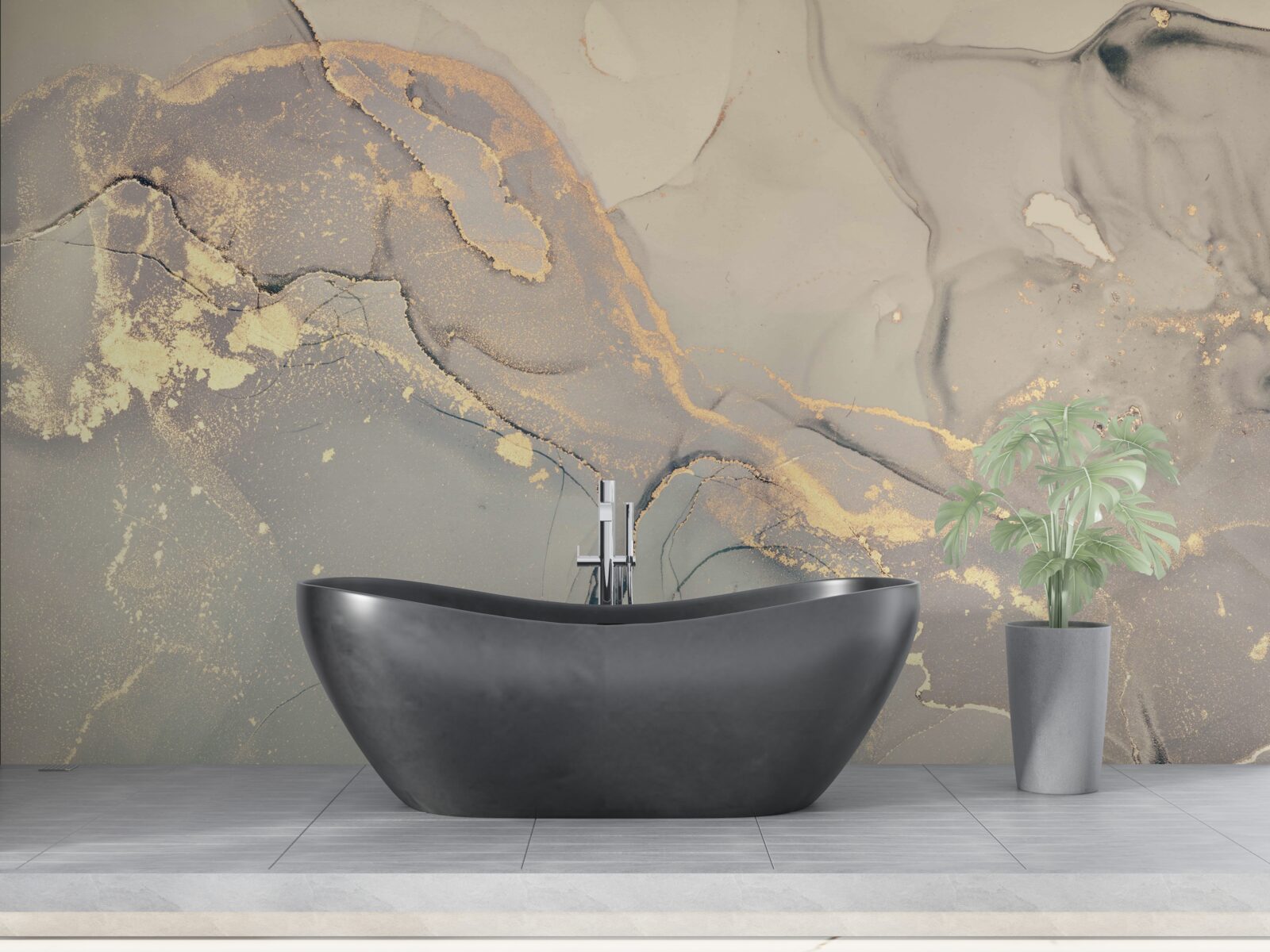 Fototapet fluid artistic pe bază de cerneală