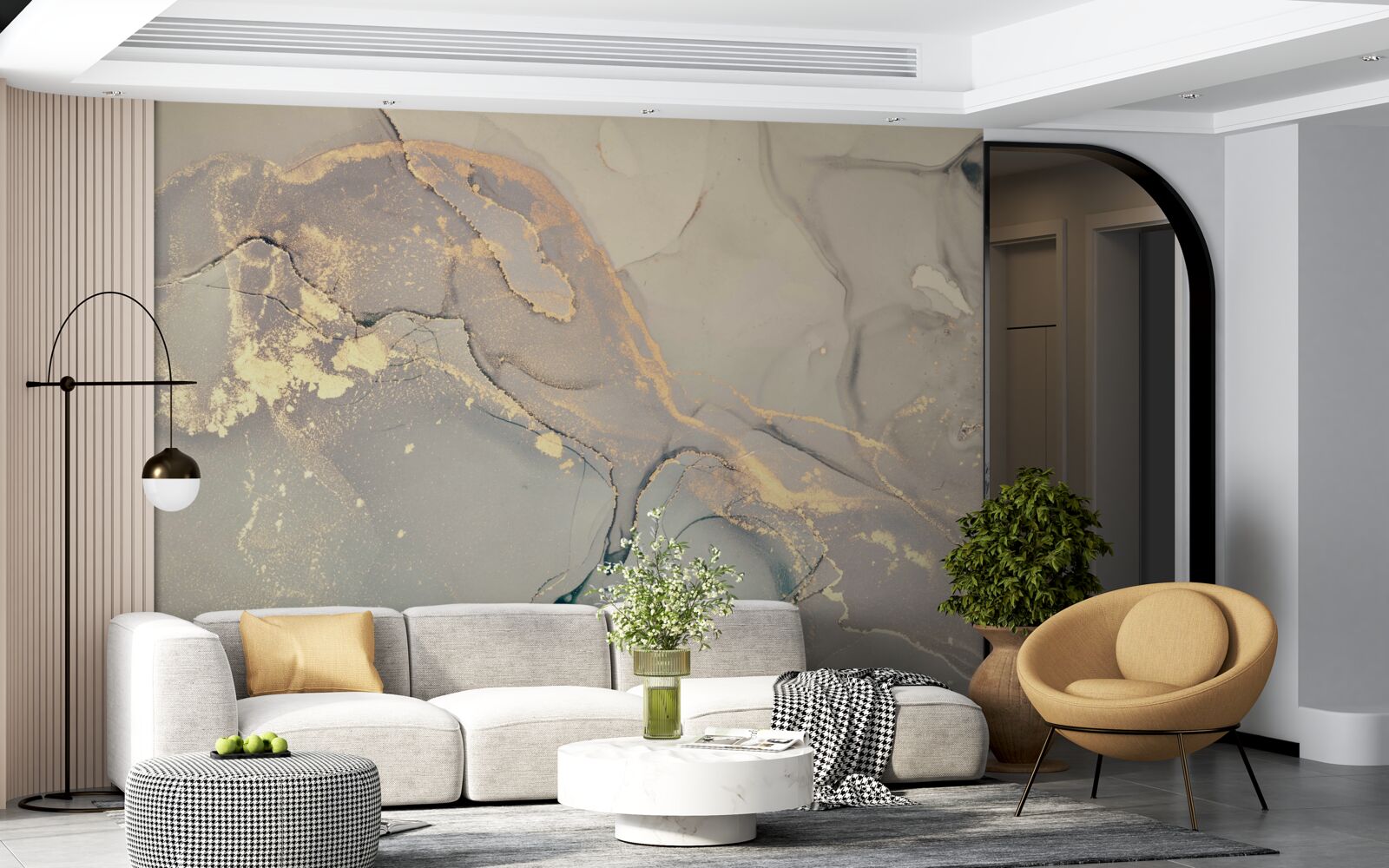 Fototapet fluid artistic pe bază de cerneală