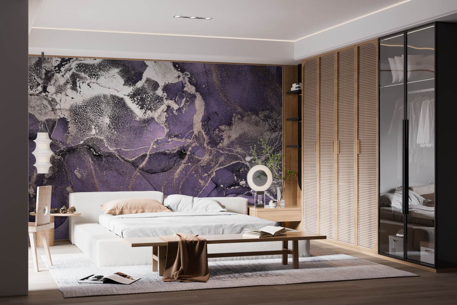 Fototapet fundal uimitor în nuanțe de violet