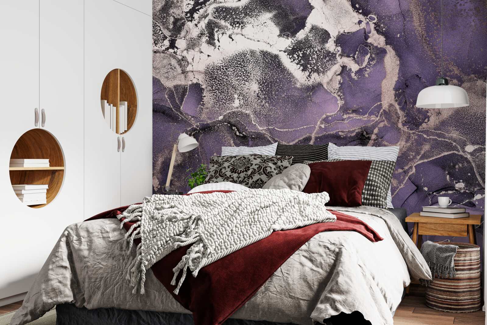 Fototapet fundal uimitor în nuanțe de violet