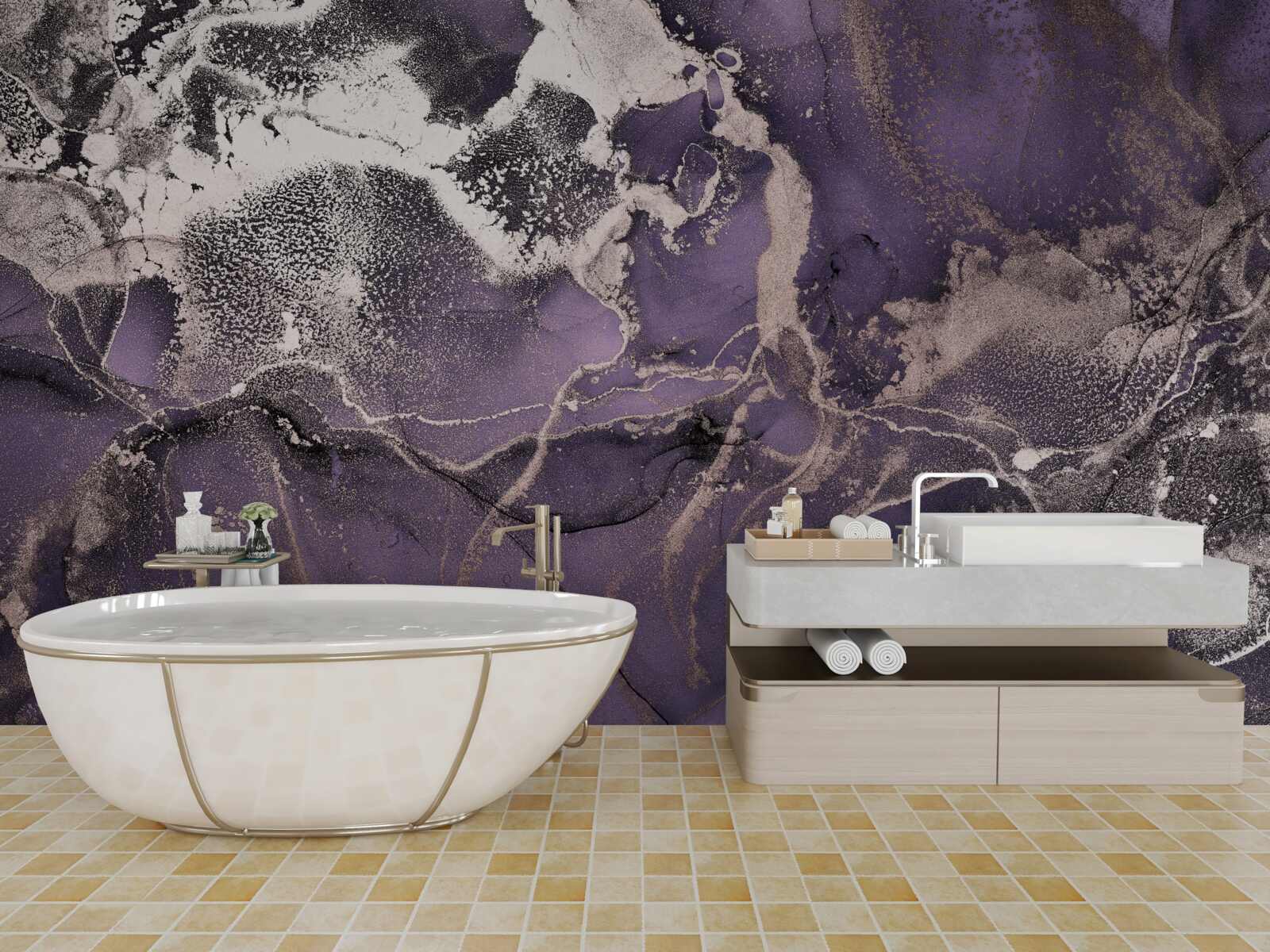 Fototapet fundal uimitor în nuanțe de violet