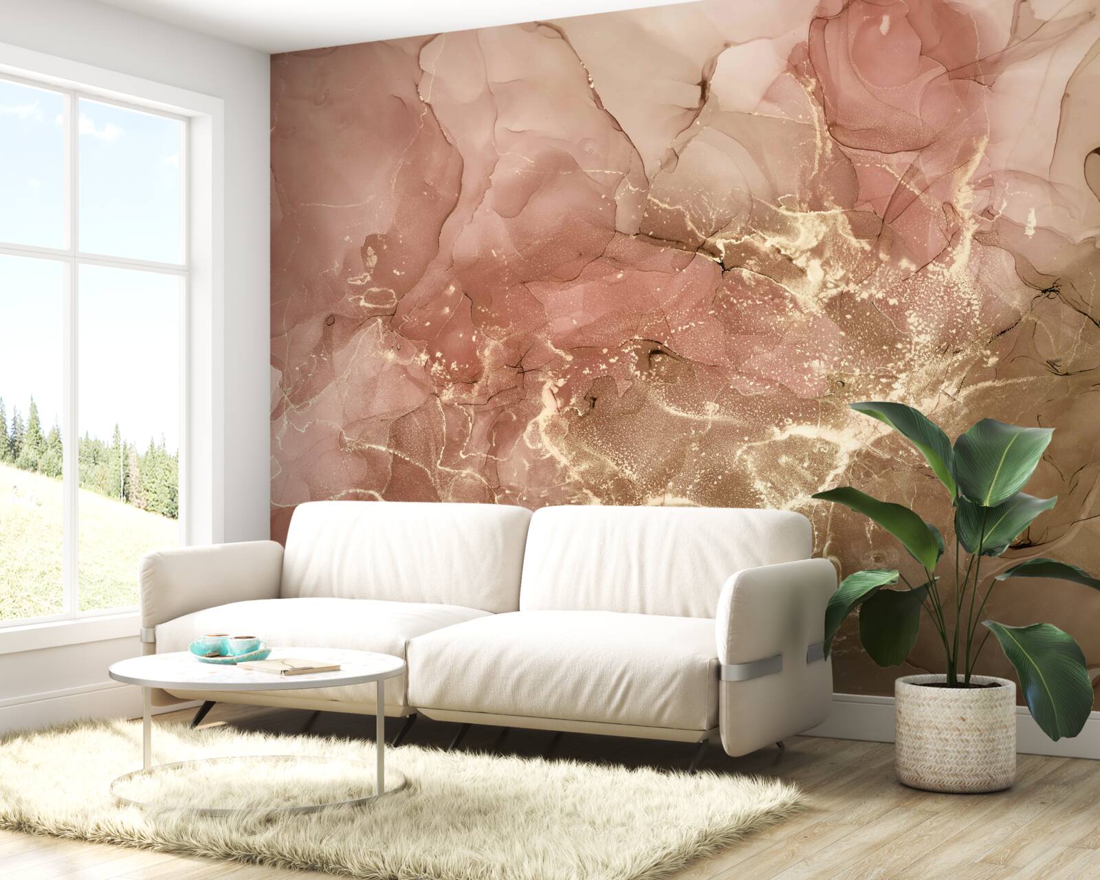 Fototapet lichid roz piersică