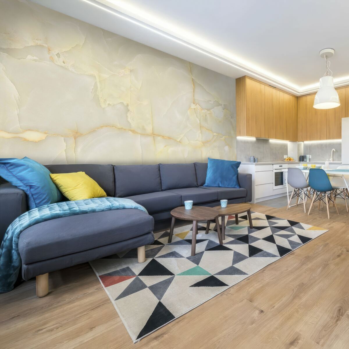 Fototapet plăci de porțelan onix bej