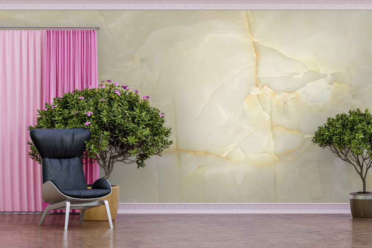 Fototapet plăci de porțelan onix bej