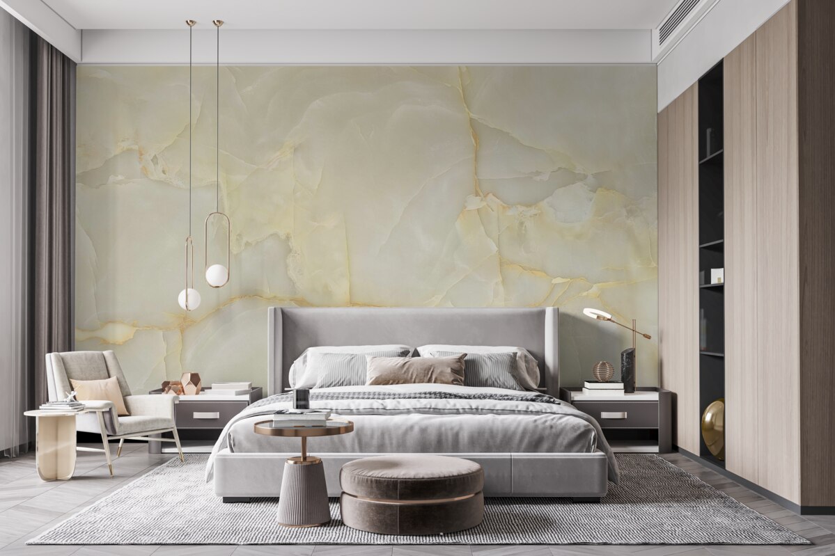 Fototapet plăci de porțelan onix bej