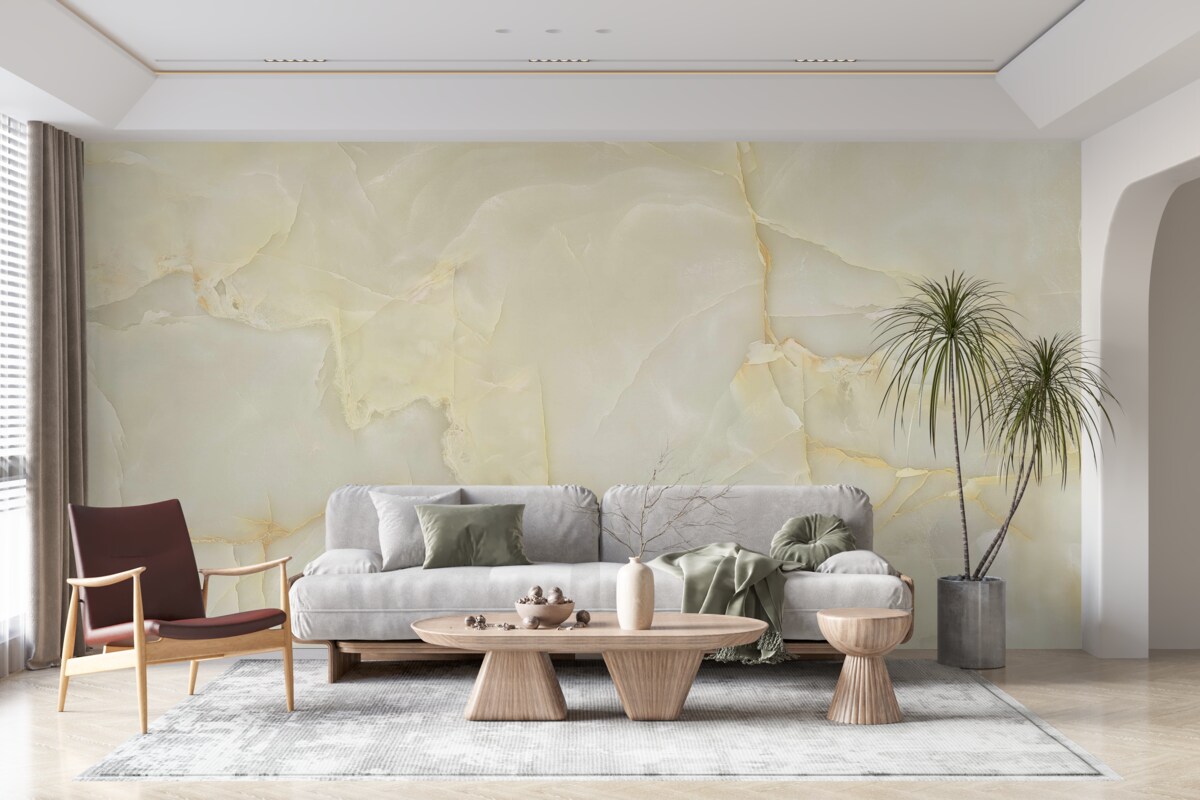 Fototapet plăci de porțelan onix bej