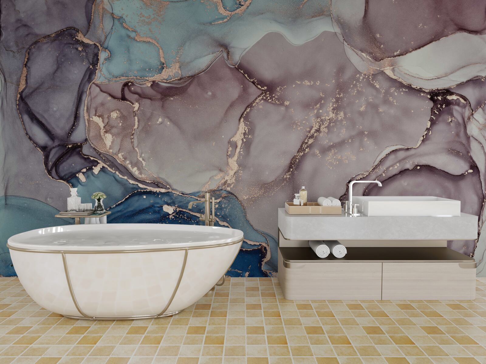 Fototapet fundal marmură acuarelă