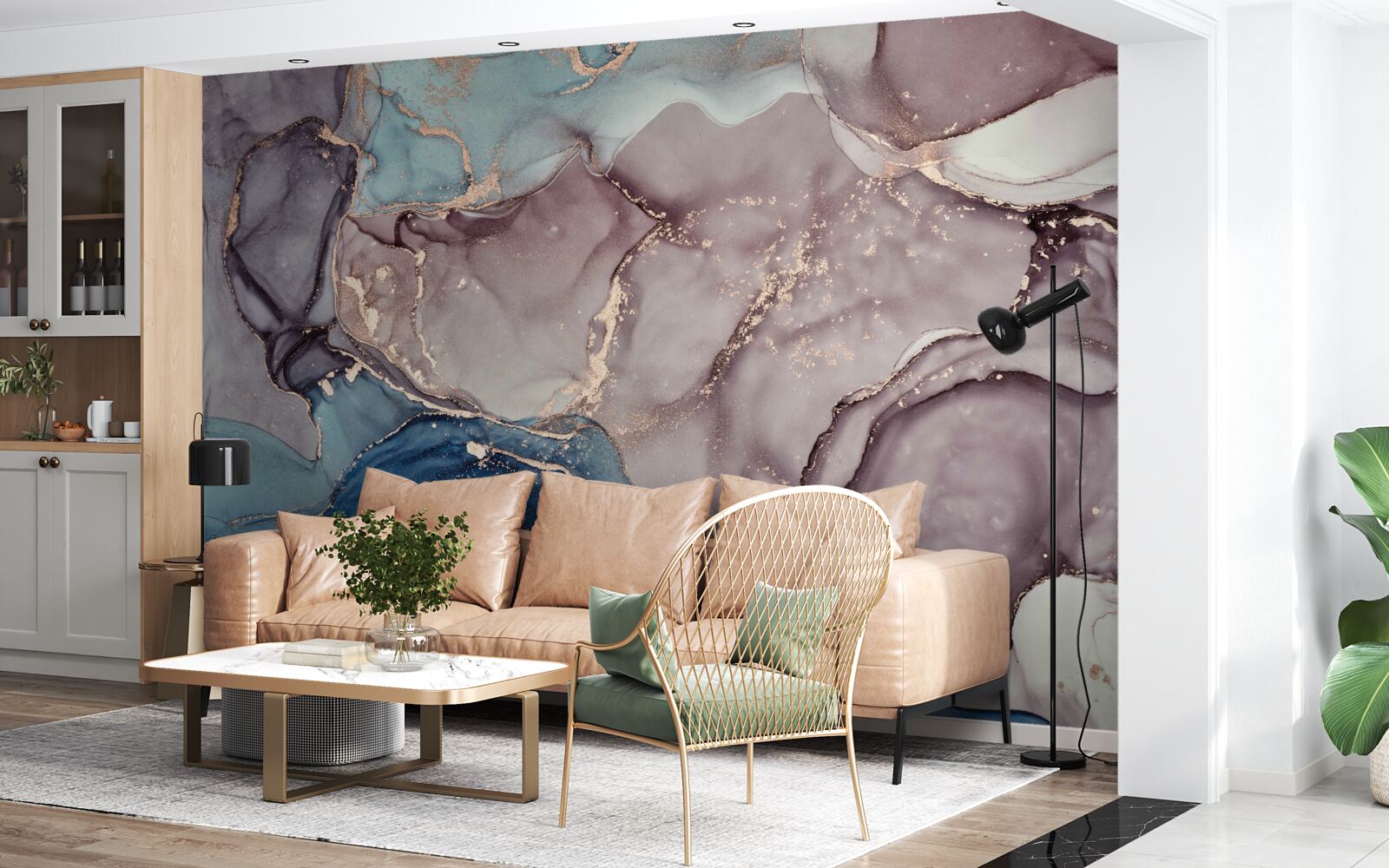 Fototapet fundal marmură acuarelă